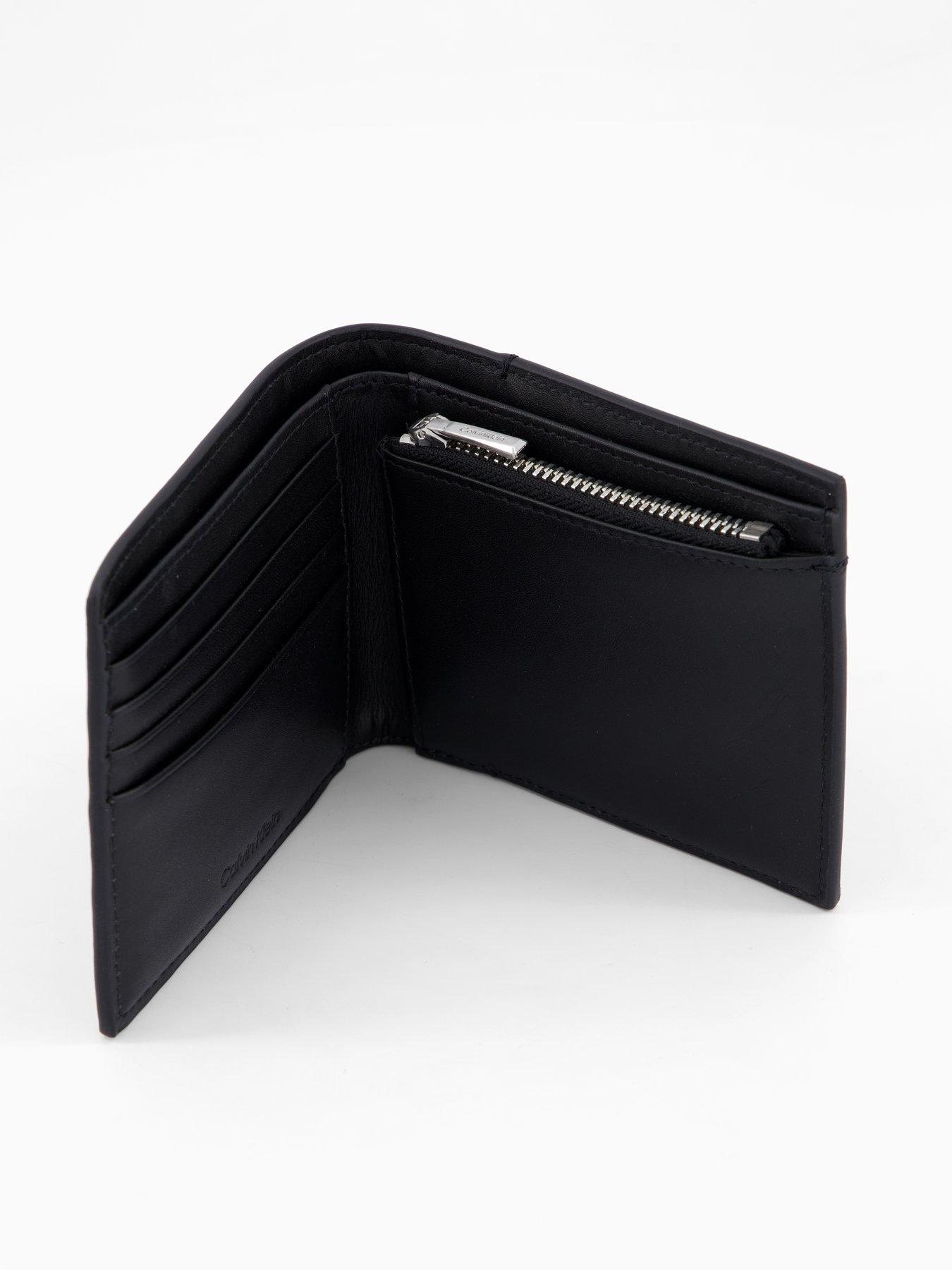 Image 3 of 5 of Calvin Klein All Over Print CK Emblem Billfold Wallet - Black