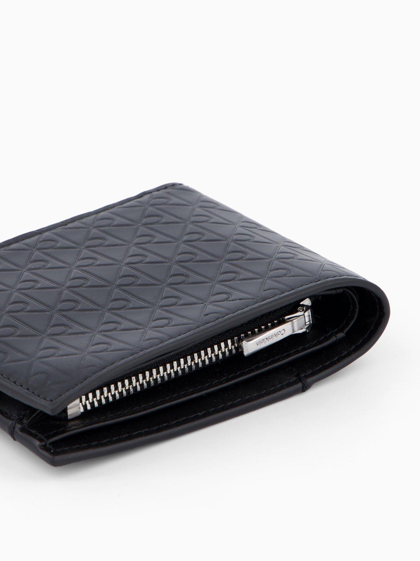 Image 5 of 5 of Calvin Klein All Over Print CK Emblem Billfold Wallet - Black