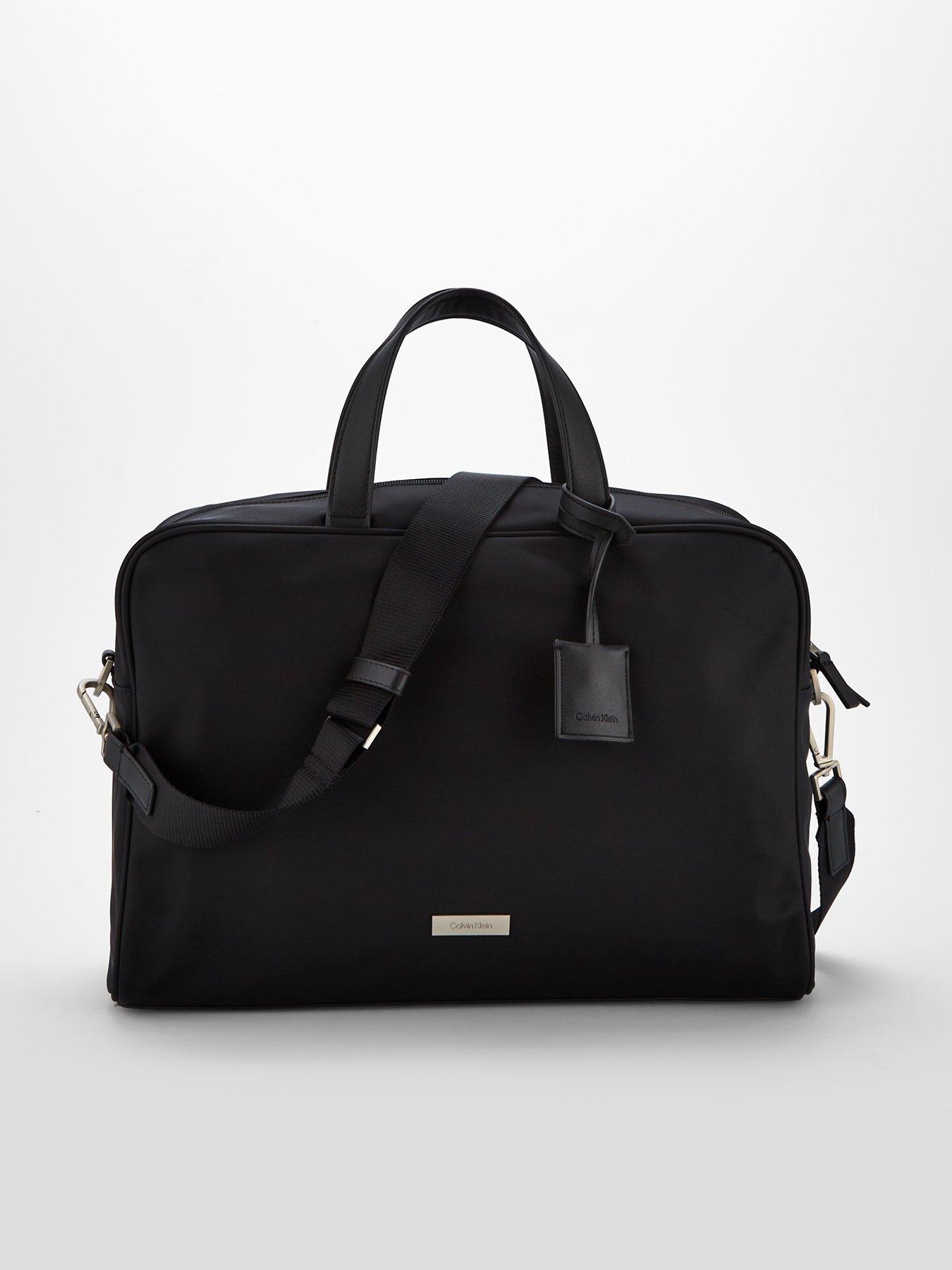 undefined Sleek Large Commuter Work Satchel Bag - Black