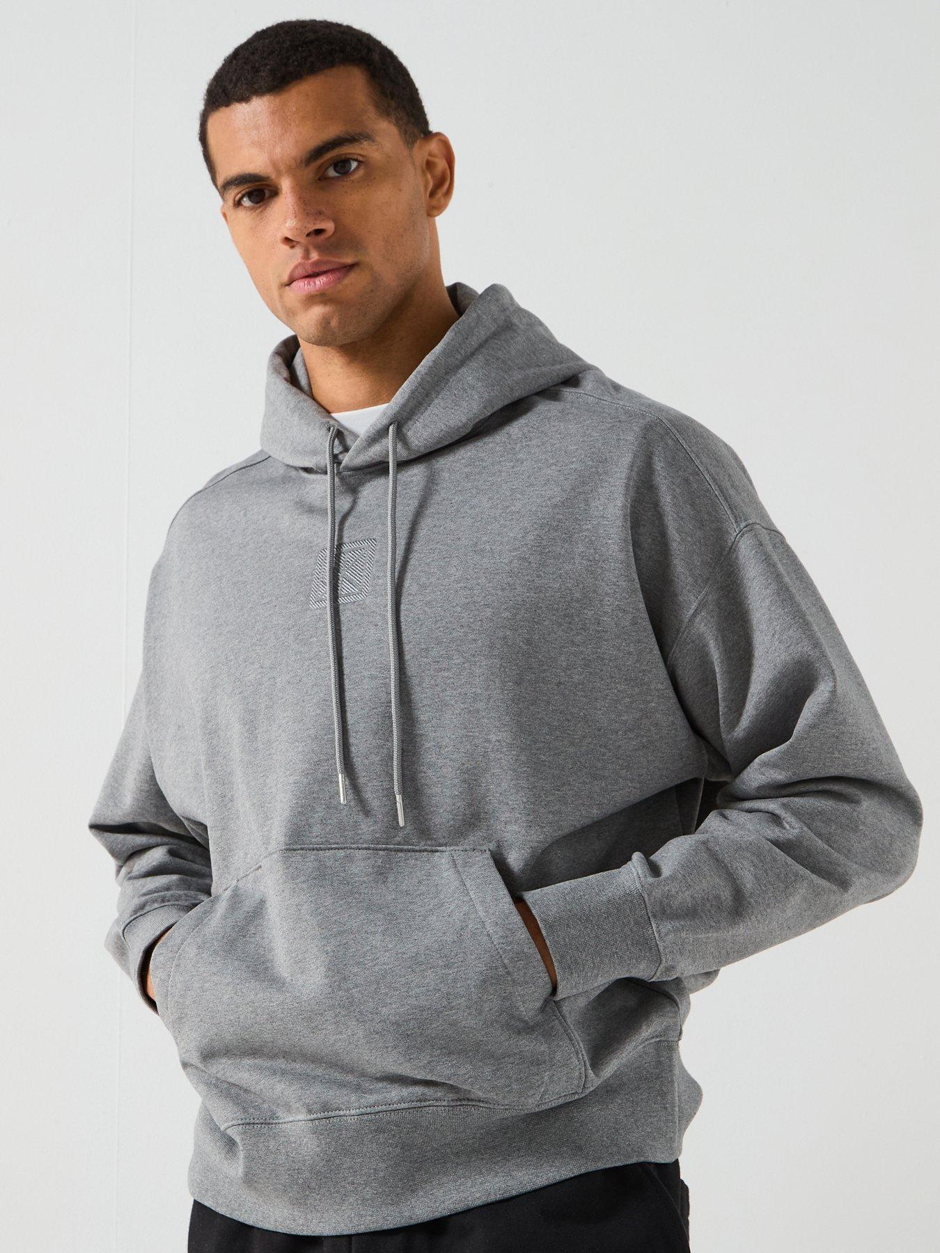 Calvin Klein Ck Emblem Hoodie - Grey