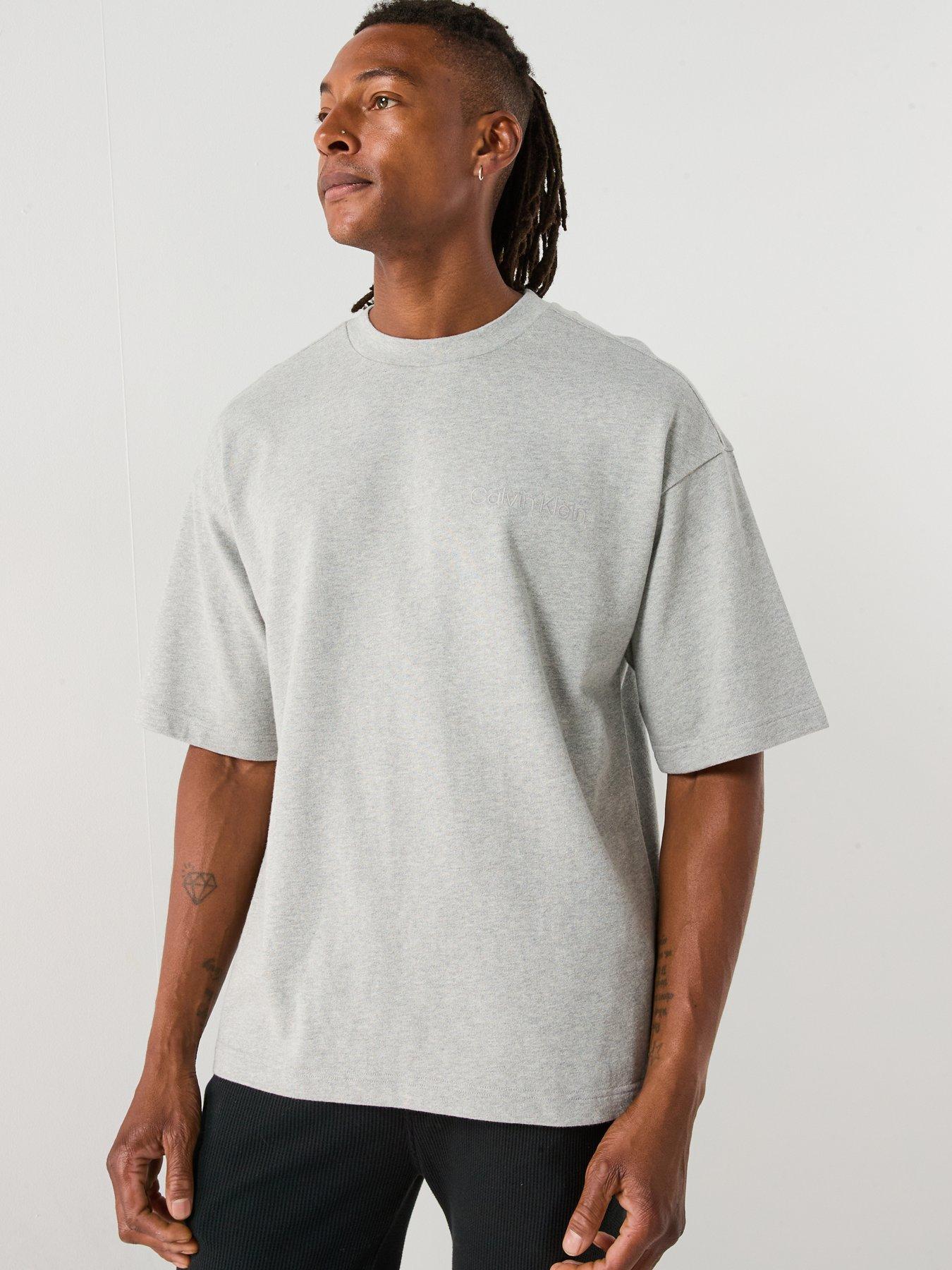 Image 5 of 5 of Calvin Klein Loungewear Central Logo T-Shirt - Grey
