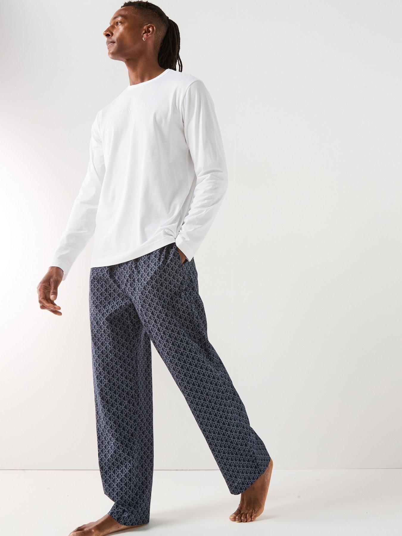 Calvin Klein Loungewear Long Sleeve T-Shirt Emblem Pyjama Set - Assorted - Assorted