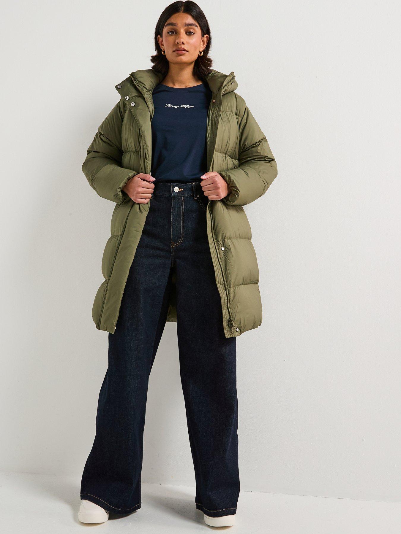 Tommy Hilfiger Padded Mid Length Down Coat - Green