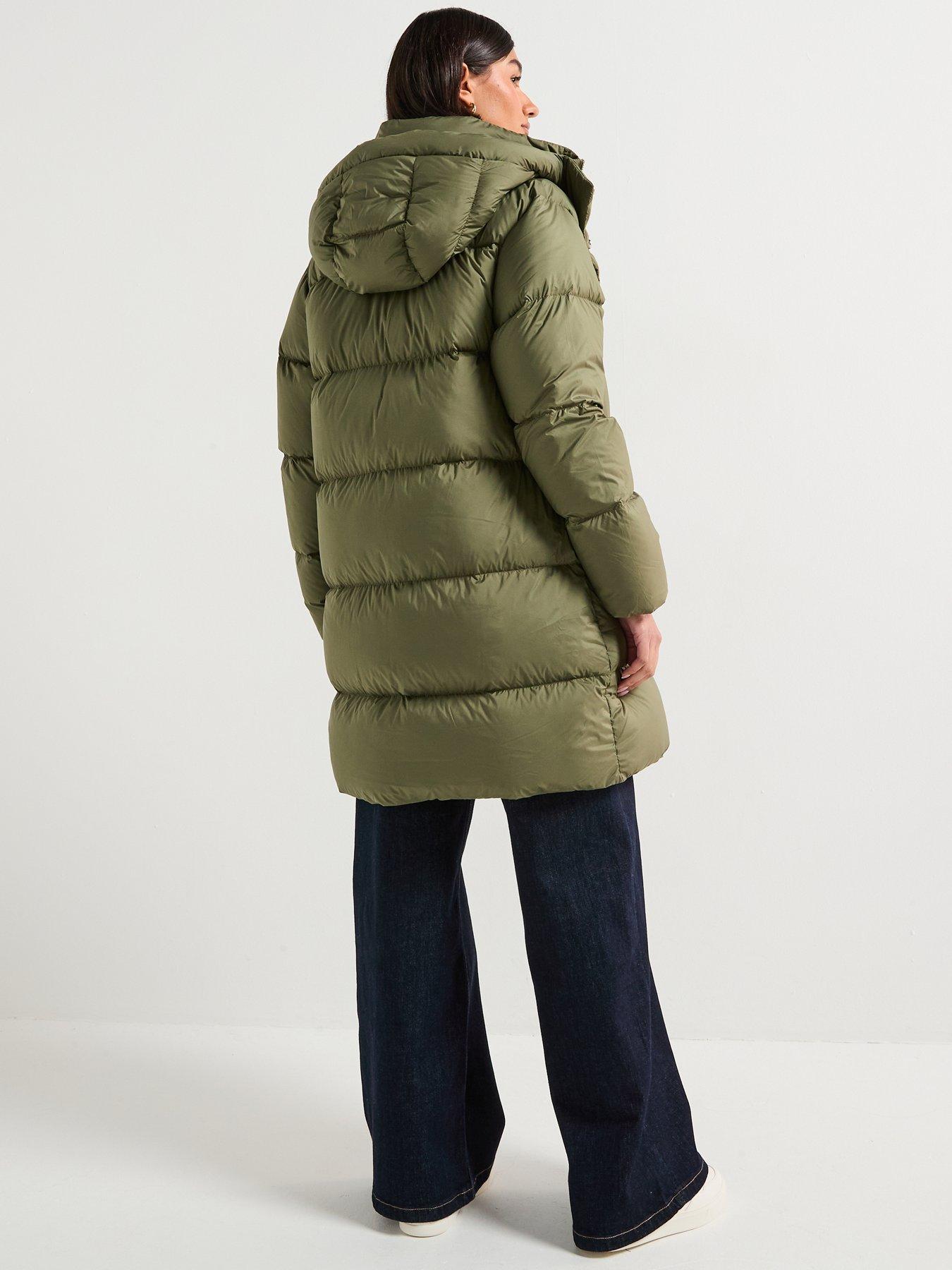  image of tommy-hilfiger-padded-mid-length-down-coat-green