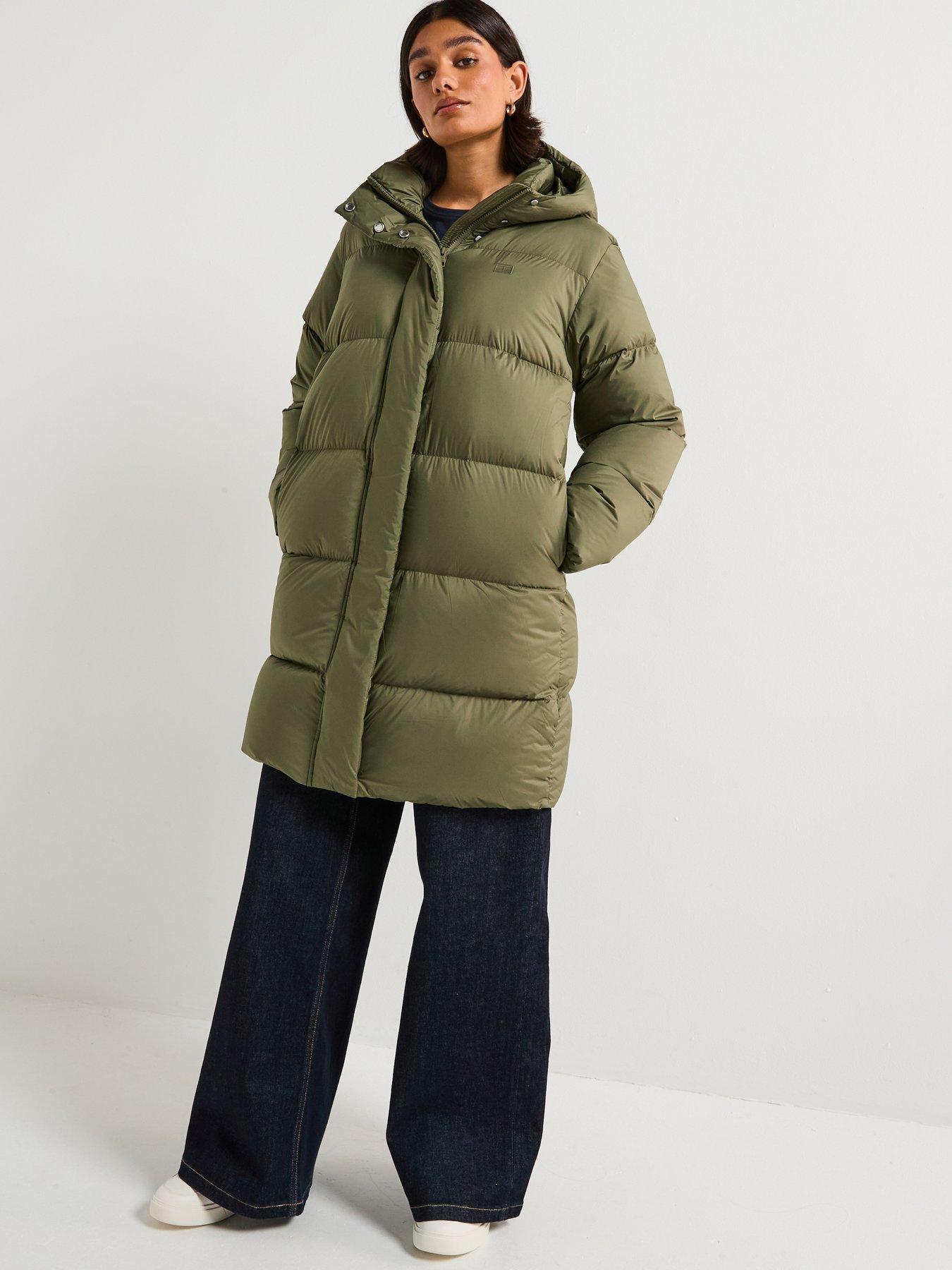  image of tommy-hilfiger-padded-mid-length-down-coat-green