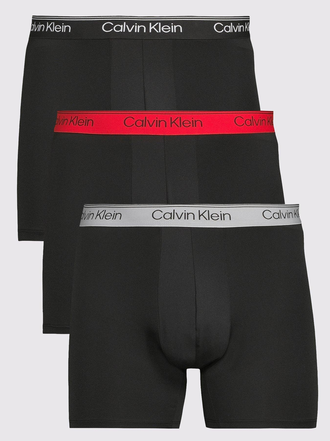 Calvin Klein Underwear 3 Pack Microfibre Boxer Briefs - Black