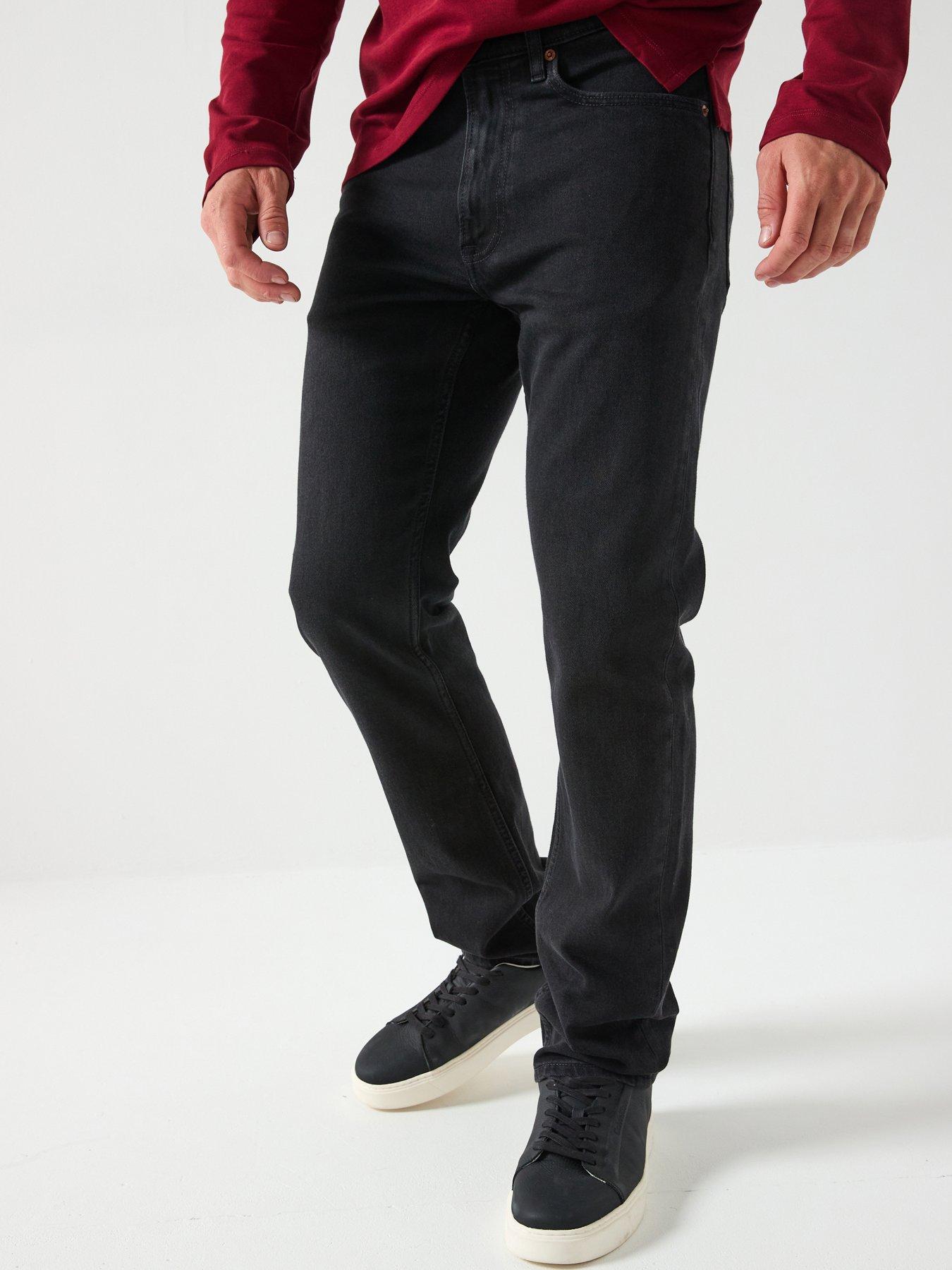 undefined Calvin Klein Slim Straight Fit Jaguar Black Jeans - Black