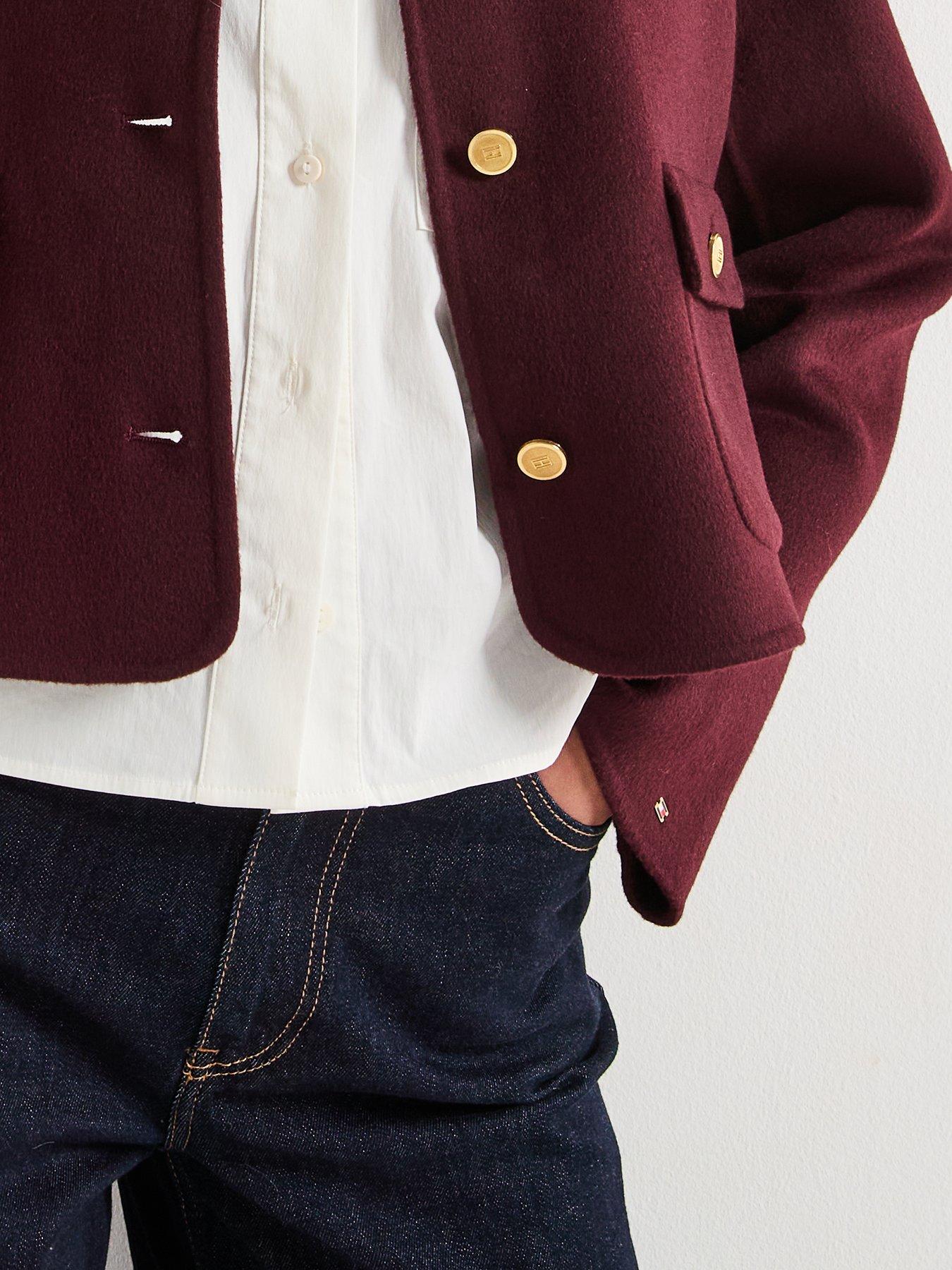 Image 4 of 6 of Tommy Hilfiger Wool Tailored Jacket - Red
