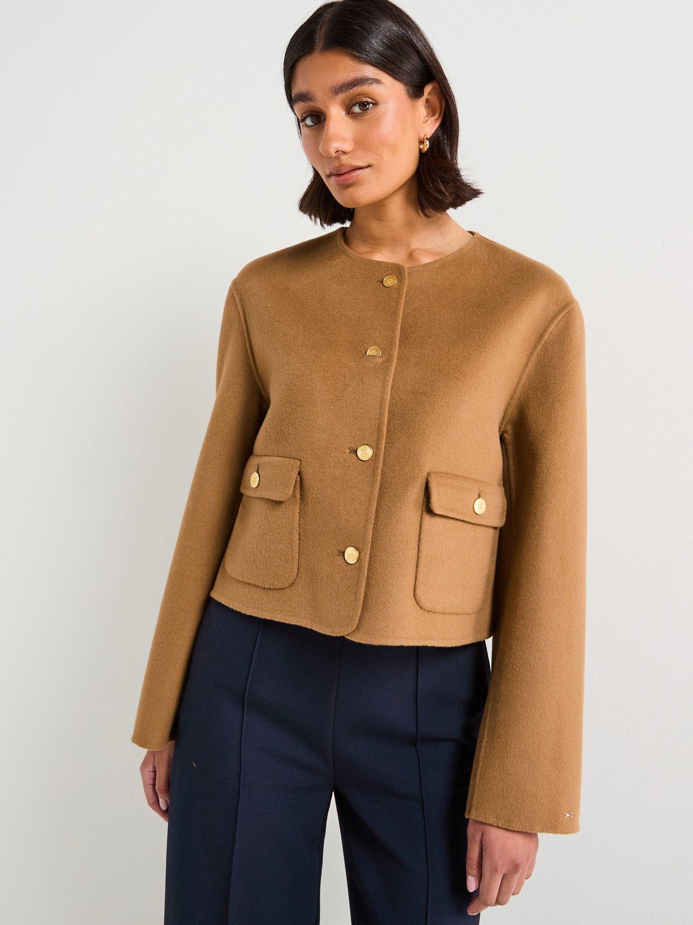 Image 1 of 6 of Tommy Hilfiger Wool Tailored Jacket - Green
