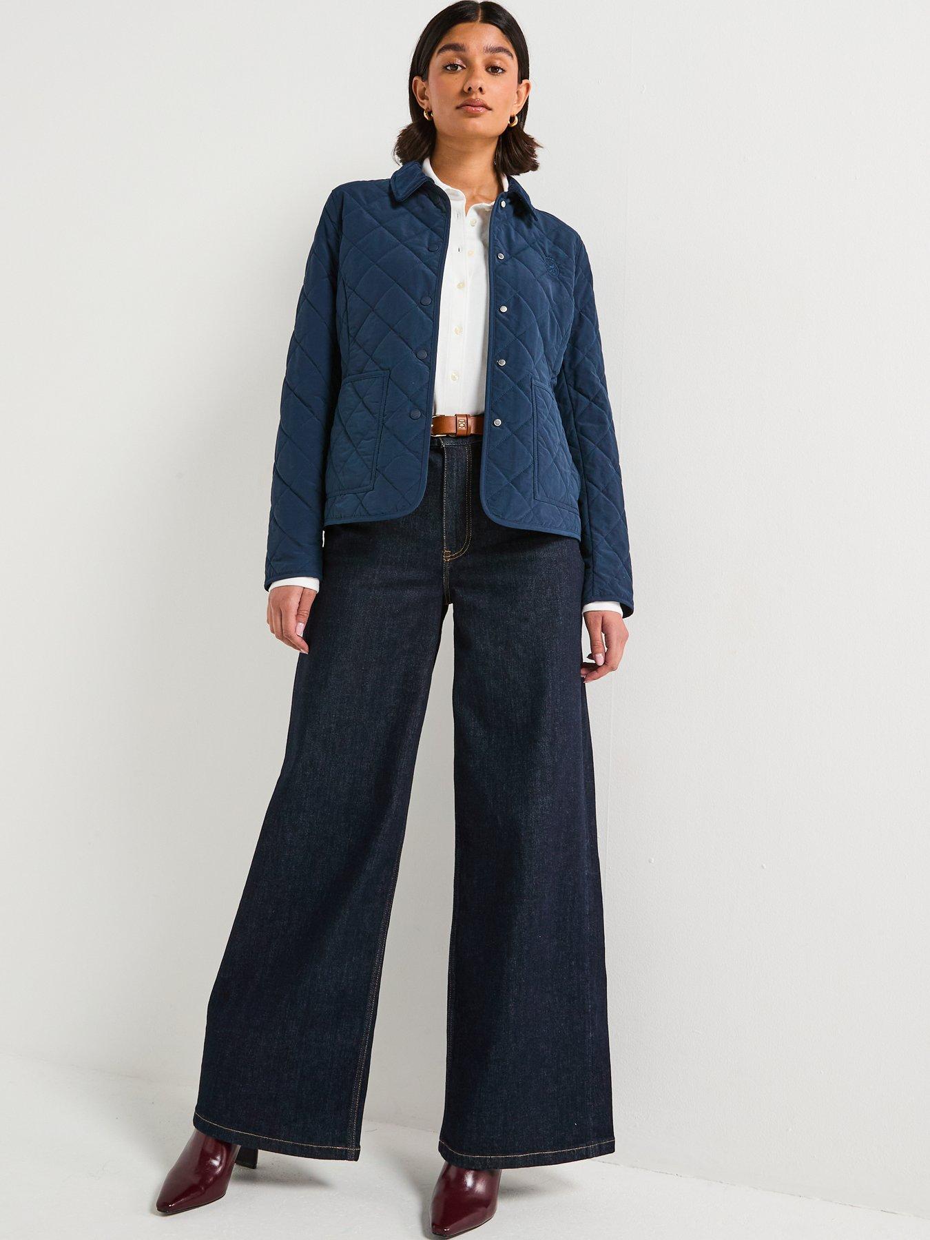 Image 3 of 6 of Tommy Hilfiger Padded Quilted Slim Coat - Blue