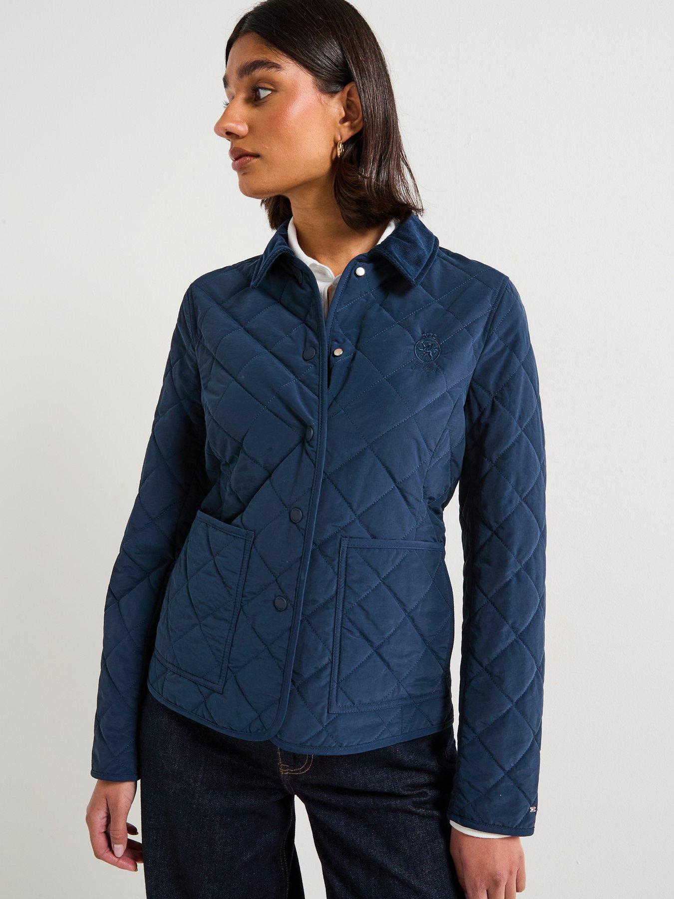 Image 5 of 6 of Tommy Hilfiger Padded Quilted Slim Coat - Blue