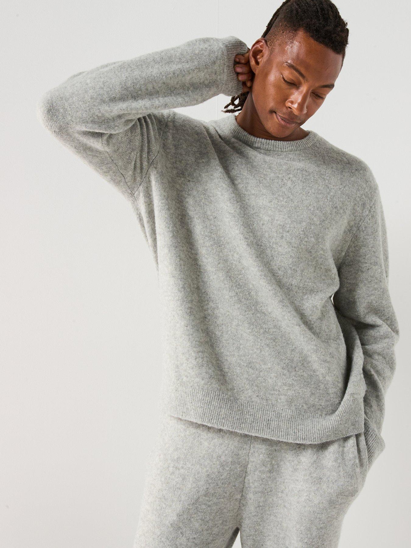 Image 1 of 6 of Calvin Klein Loungewear Cosy Knitted Top - Grey