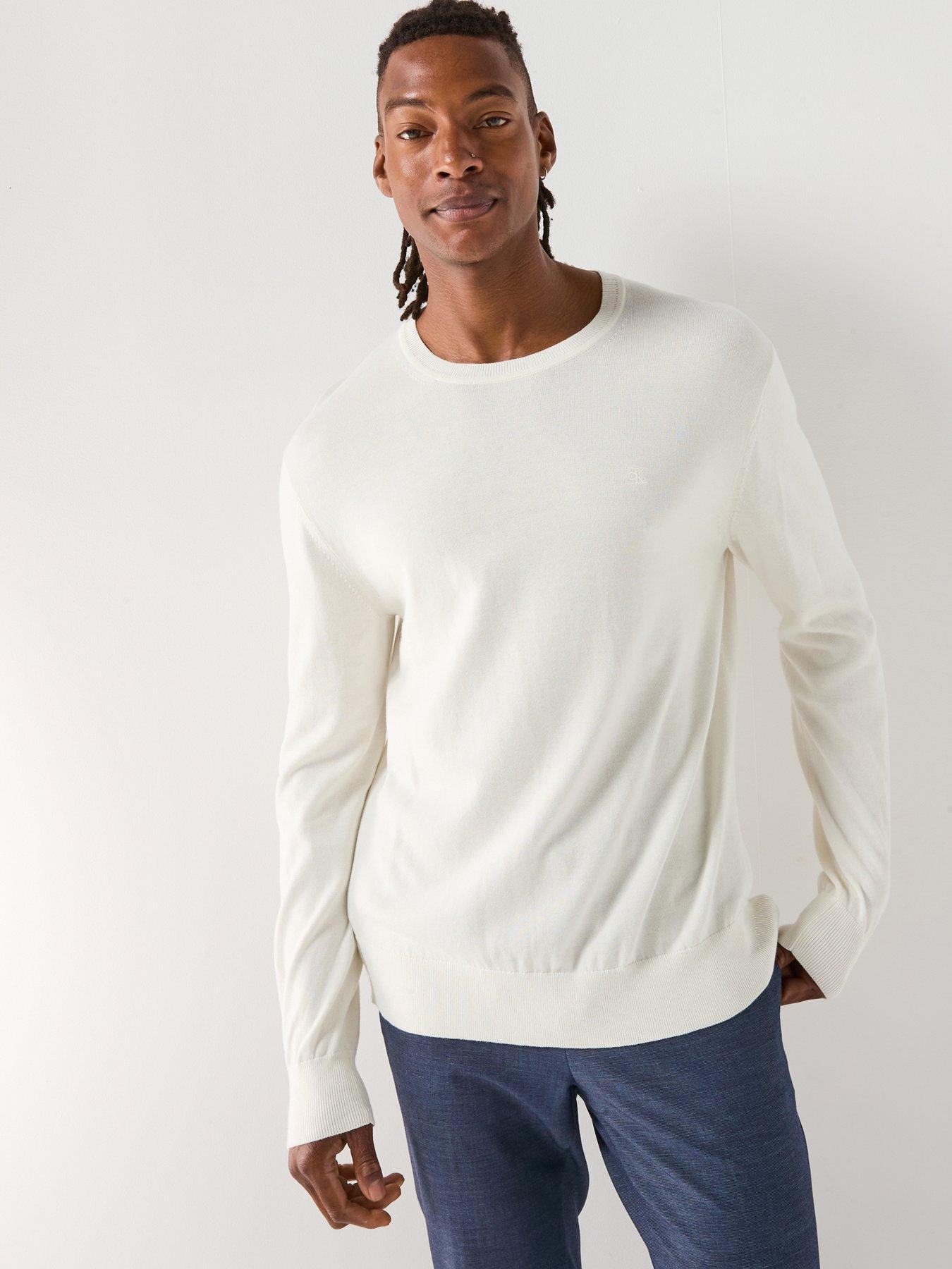 undefined Supima Cotton Crew Neck Knitted Jumper - Natural