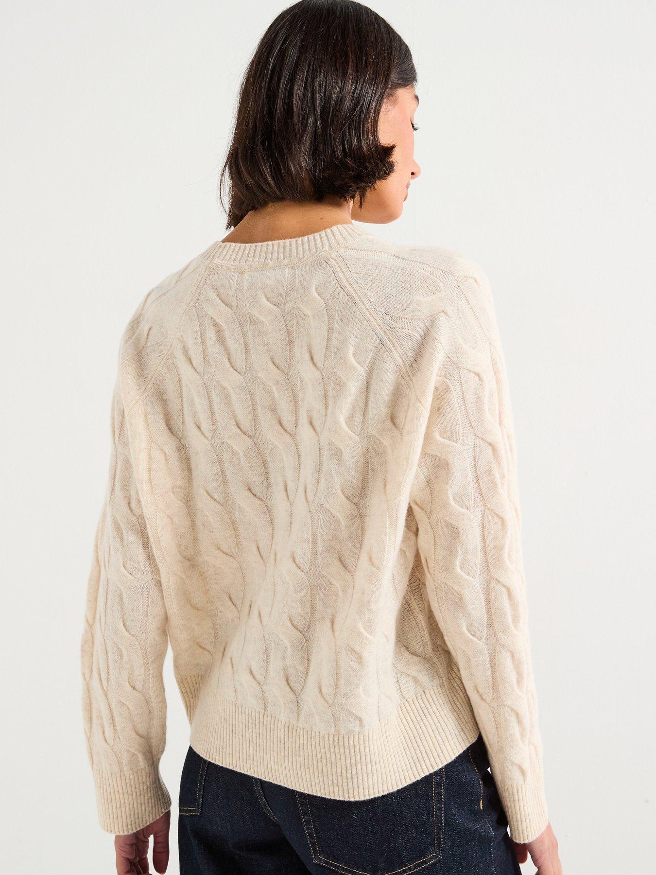 Image 2 of 6 of Tommy Hilfiger Soft Wool Cable Knit Jumper - Beige