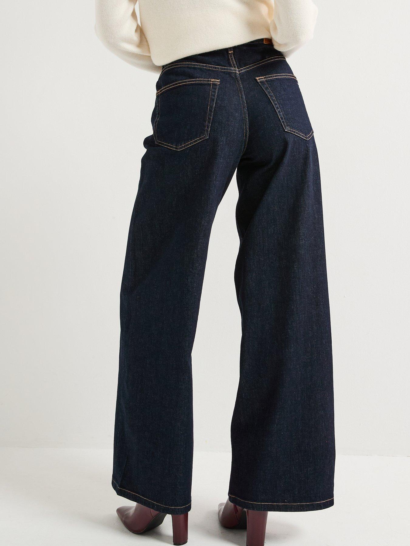 Image 2 of 6 of Tommy Hilfiger 70's Styled Wide Leg High Waisted Jean - Black