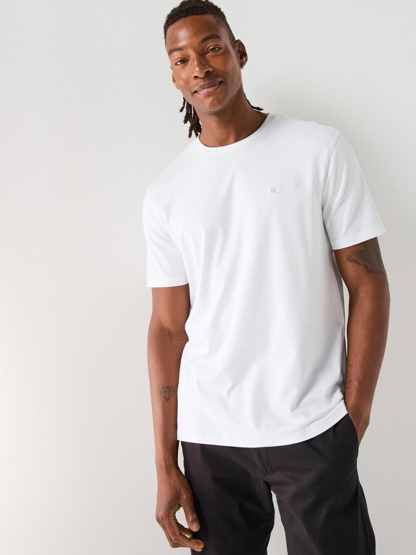 Calvin Klein Supima Chest Embroidered Logo T-Shirt - Brown