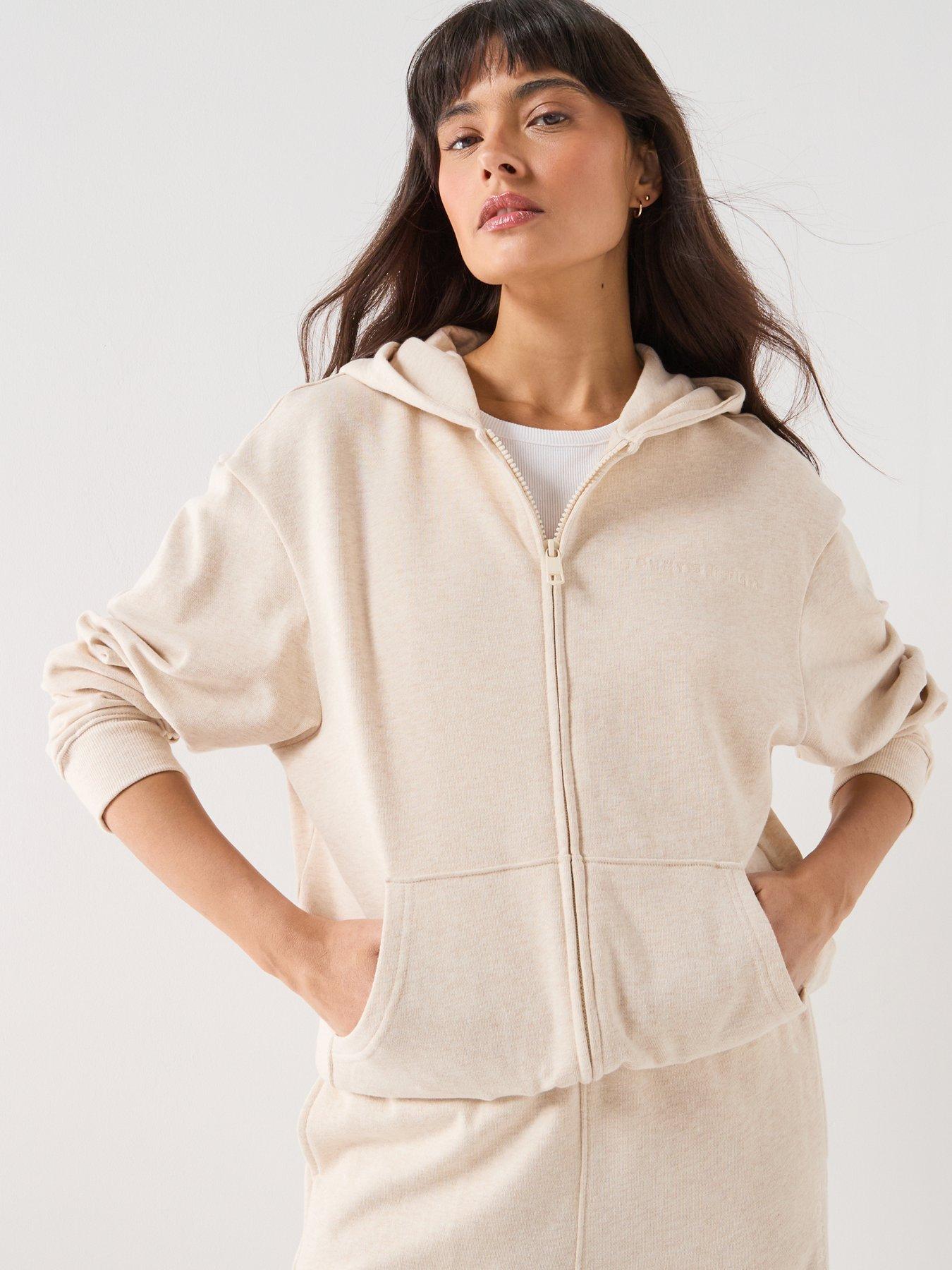 Image 1 of 6 of Tommy Hilfiger Full Zip Hoodie - Beige
