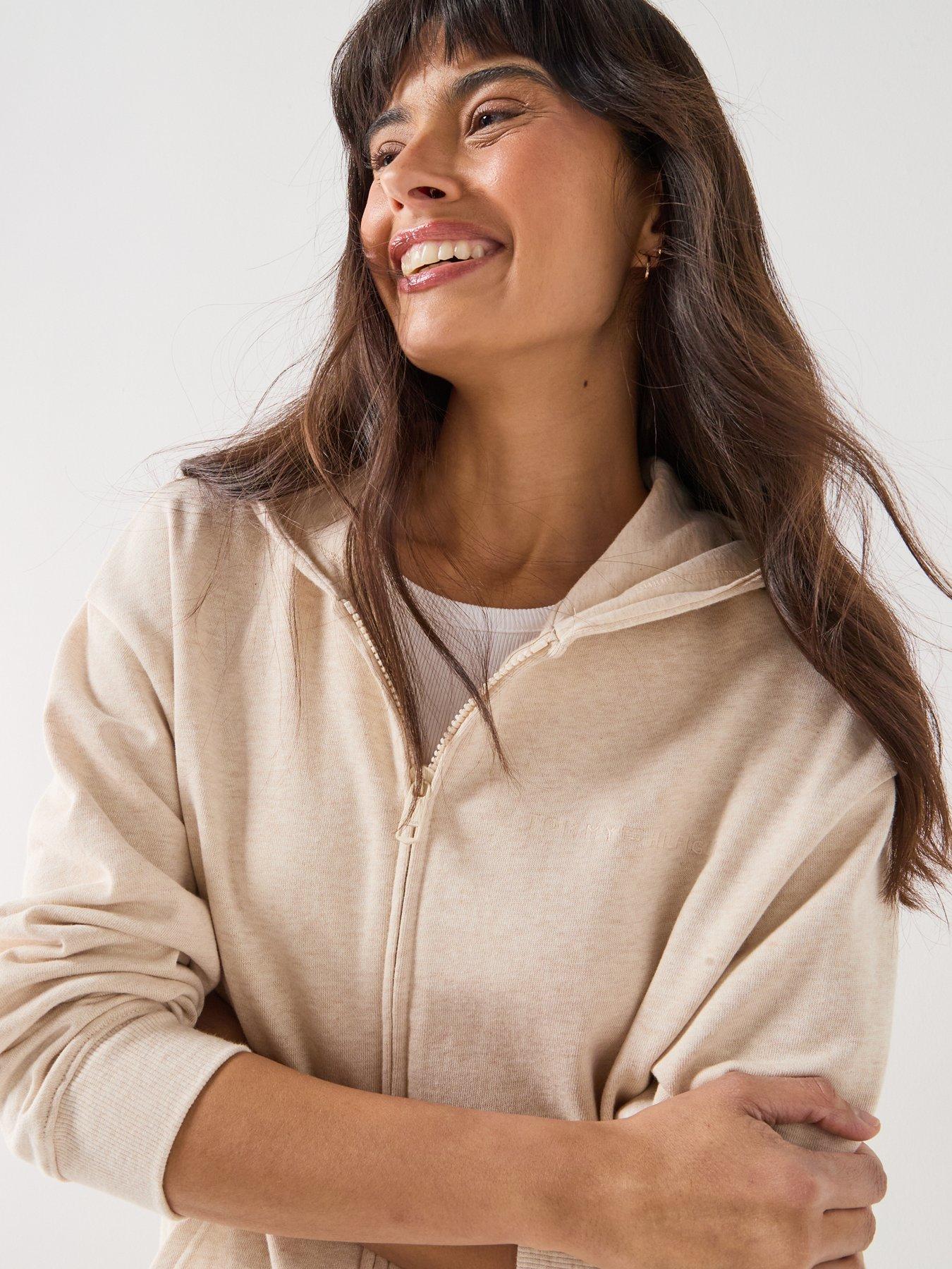 Image 4 of 6 of Tommy Hilfiger Full Zip Hoodie - Beige
