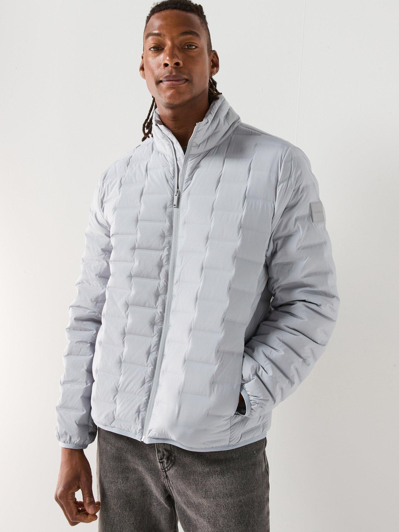 undefined Box Quilted Packable Puffer Jacket - Light Grey