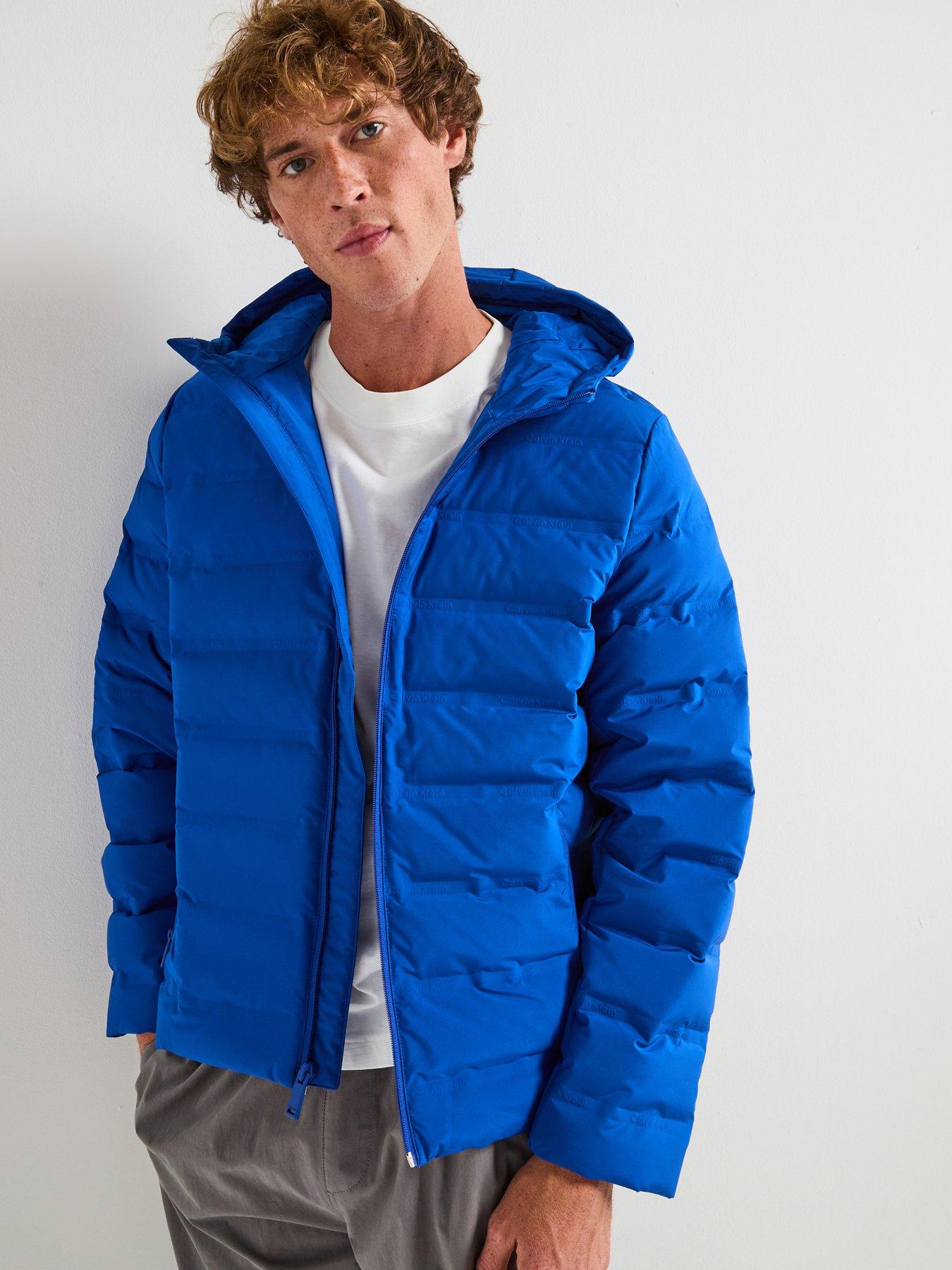 Image 1 of 4 of Calvin Klein Packable Embossed Logo Quilted Jacket - Bright Blue