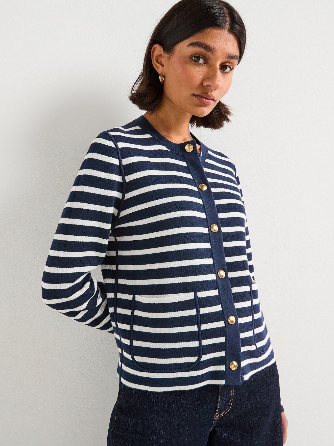 Image 4 of 6 of Tommy Hilfiger Jersey Reversible Cardigan - Blue