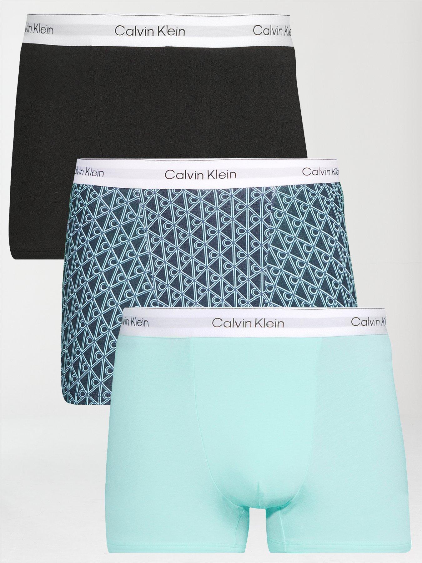 undefined Underwear 3 Pack Relaxed Dart Icon Cotton Stretch Trunks - Assorted