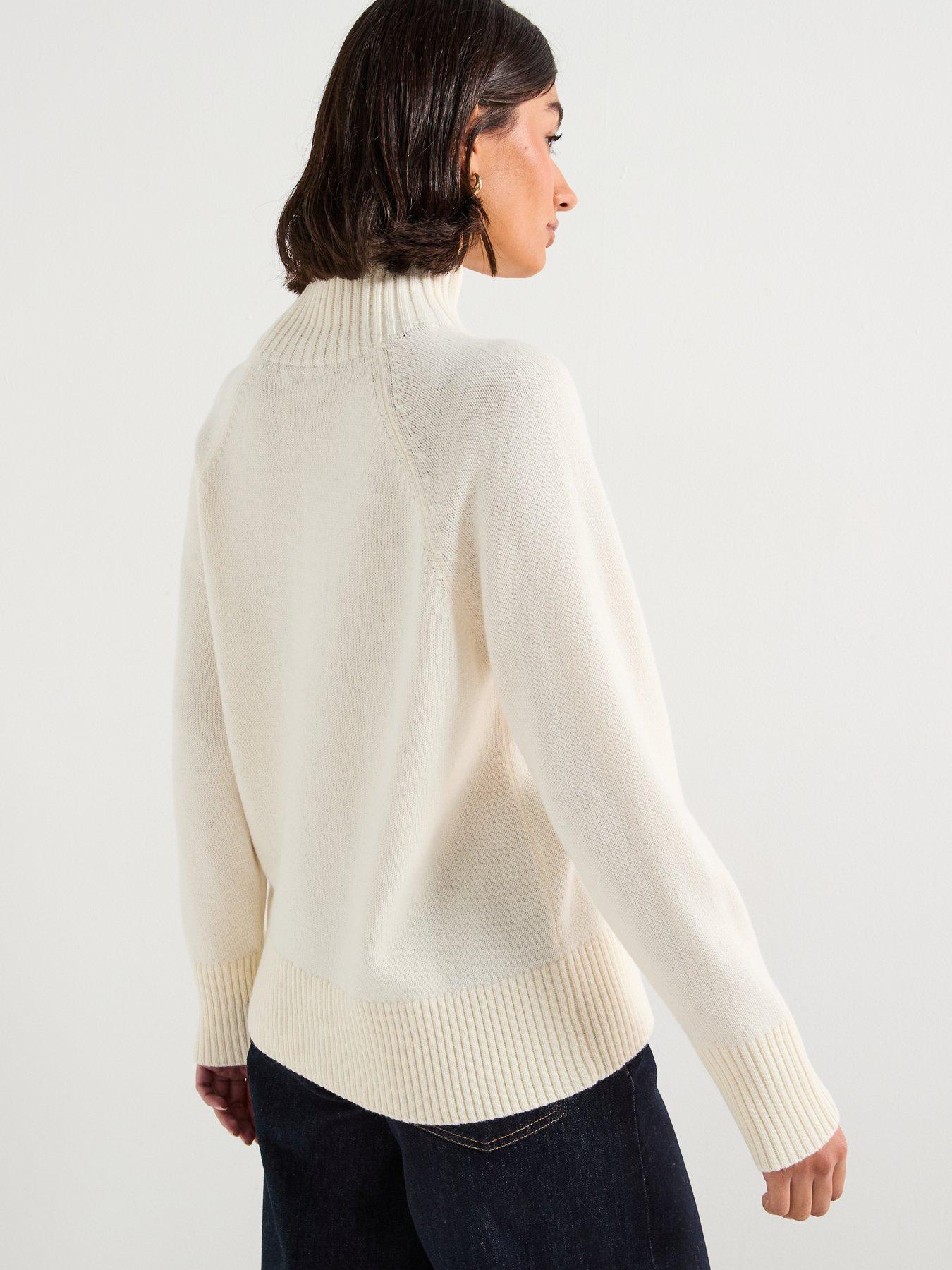  image of tommy-hilfiger-graphic-logo-high-neck-wool-sweater-beige