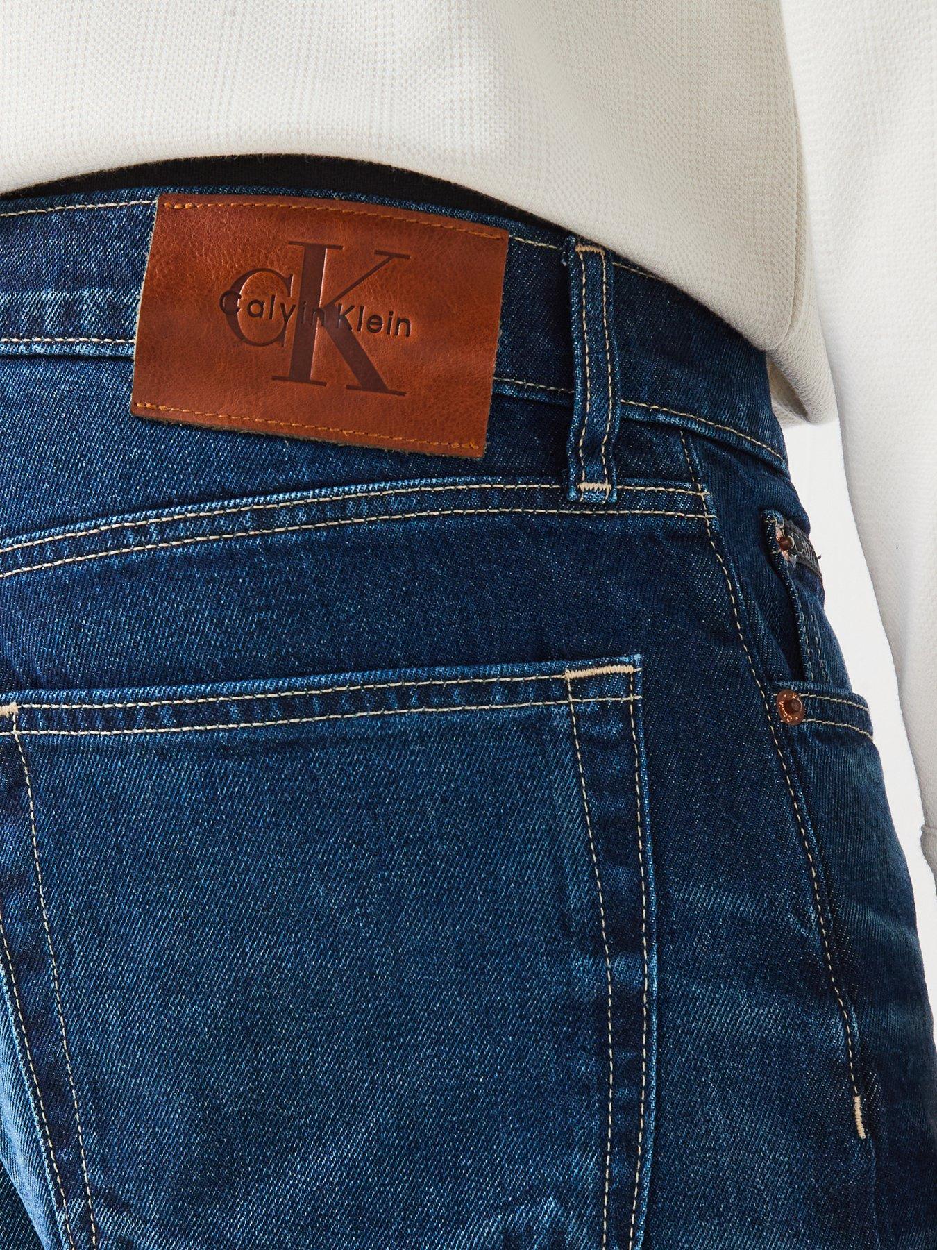 Image 4 of 4 of Calvin Klein Slim Straight Fit Dark Casper Jeans - Dark Wash