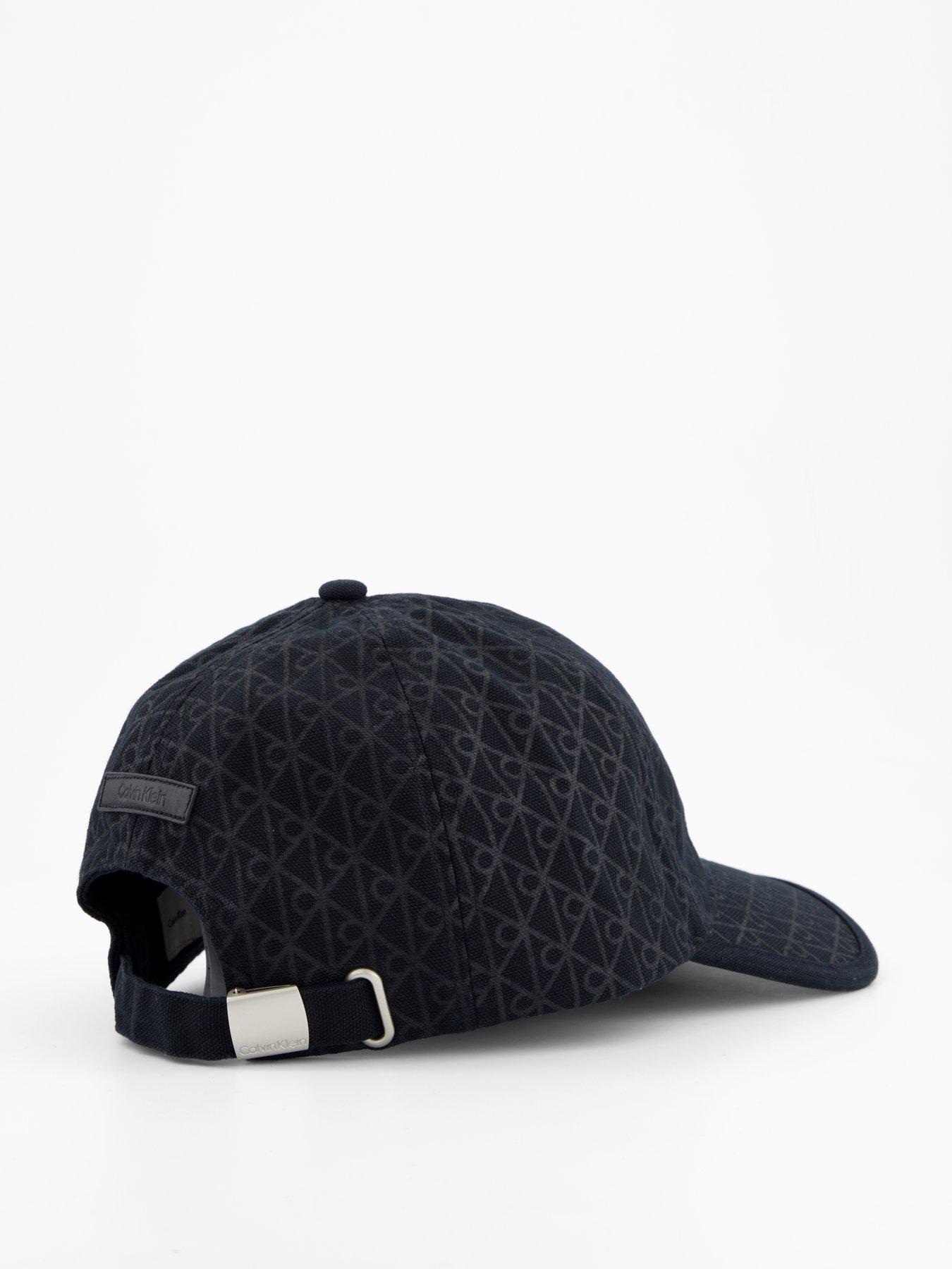 Image 4 of 4 of Calvin Klein Emblem Print Leather Patch Cap - Grey