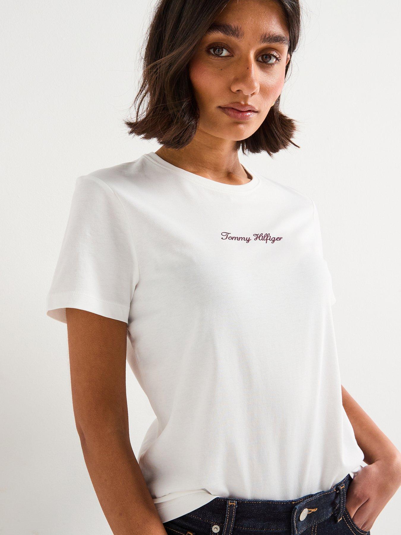 undefined Classic Script Short Sleeve T-Shirt - Beige