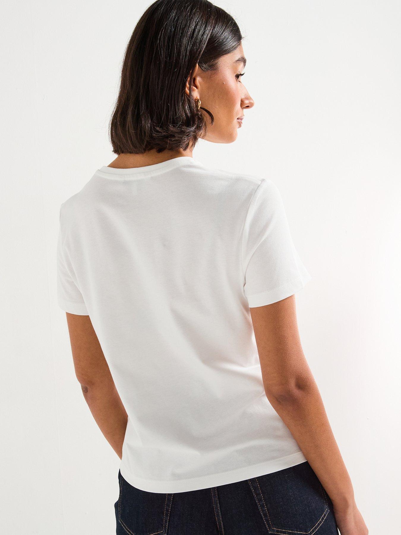 Image 2 of 6 of Tommy Hilfiger Classic Script Short Sleeve T-Shirt - Beige