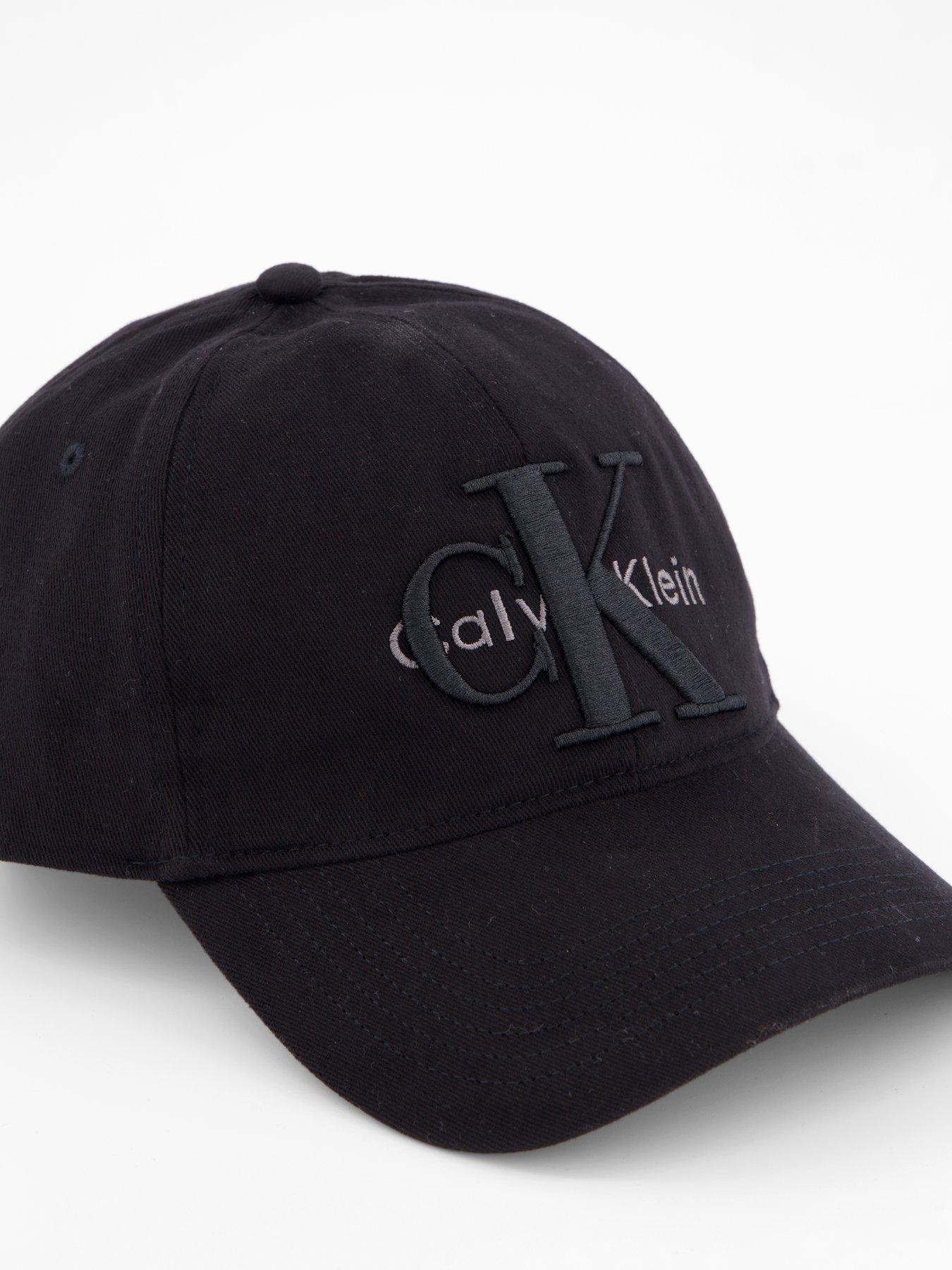 Image 2 of 4 of Calvin Klein Large Layered Monologo Cap - Black