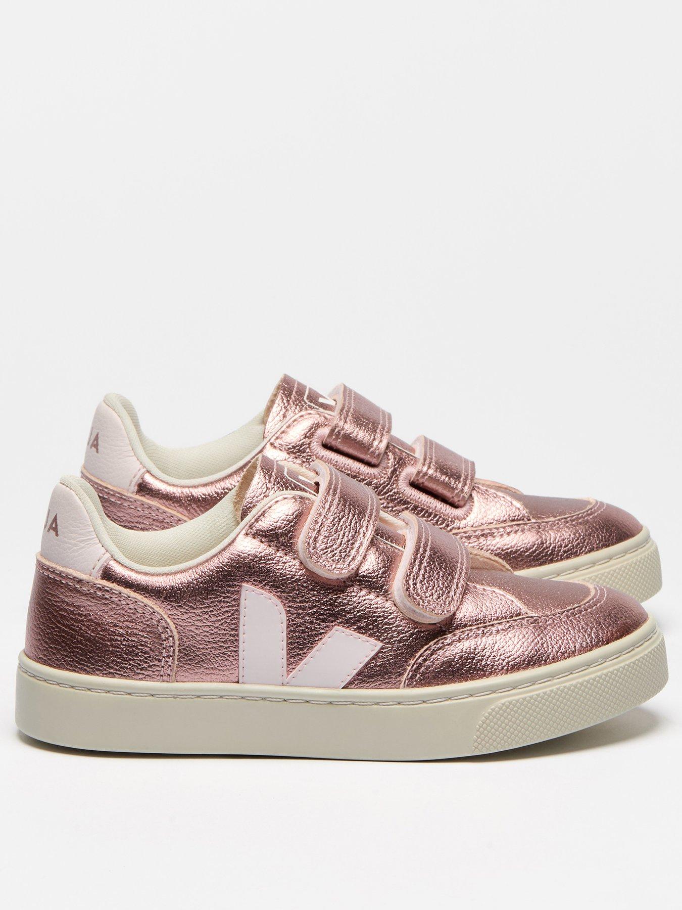 undefined Kids Small V-12 Leather Trainer- Pink