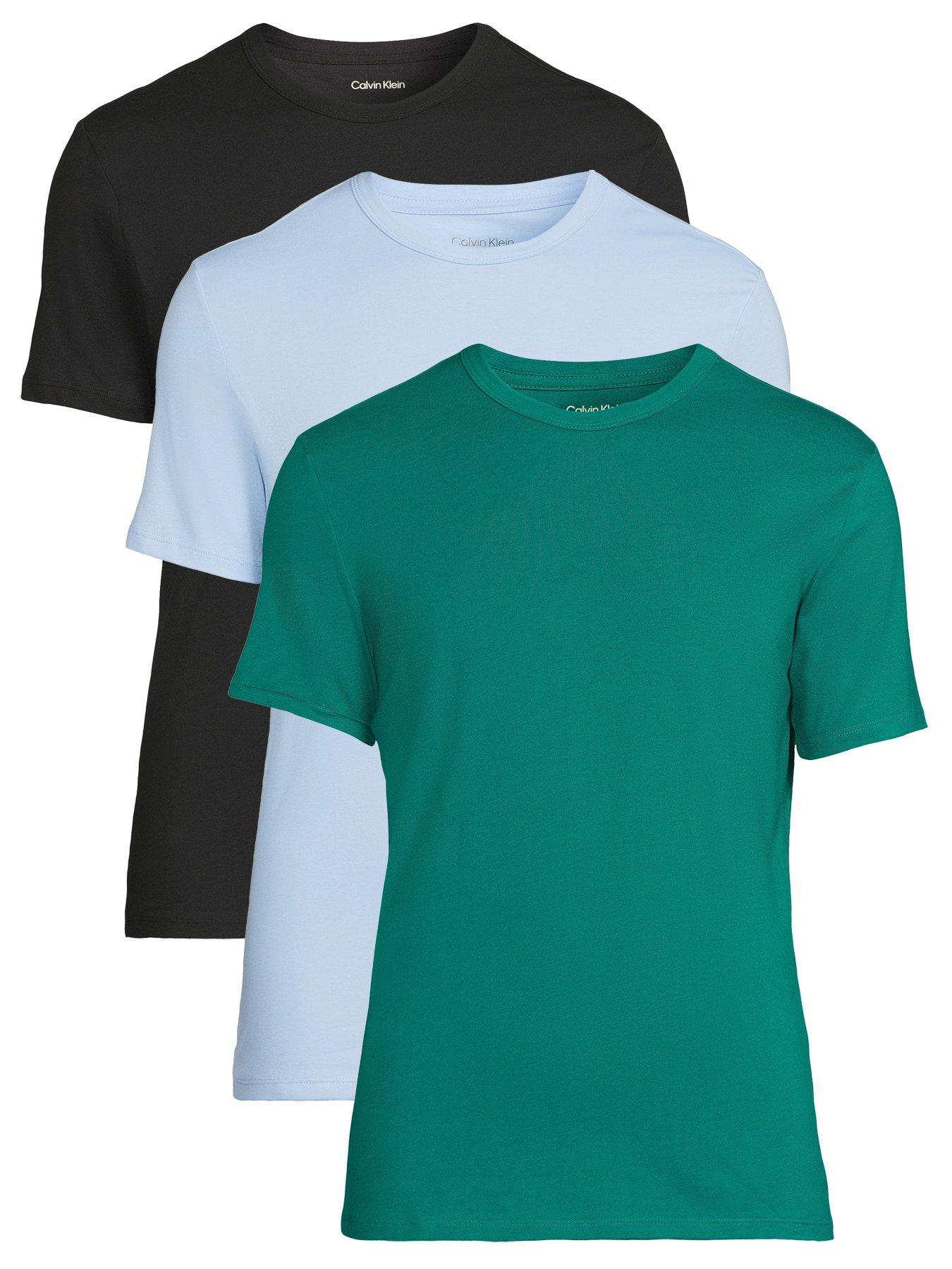 Image 1 of 5 of Calvin Klein 3 Pack Micro Loungewear T-Shirts - Assorted