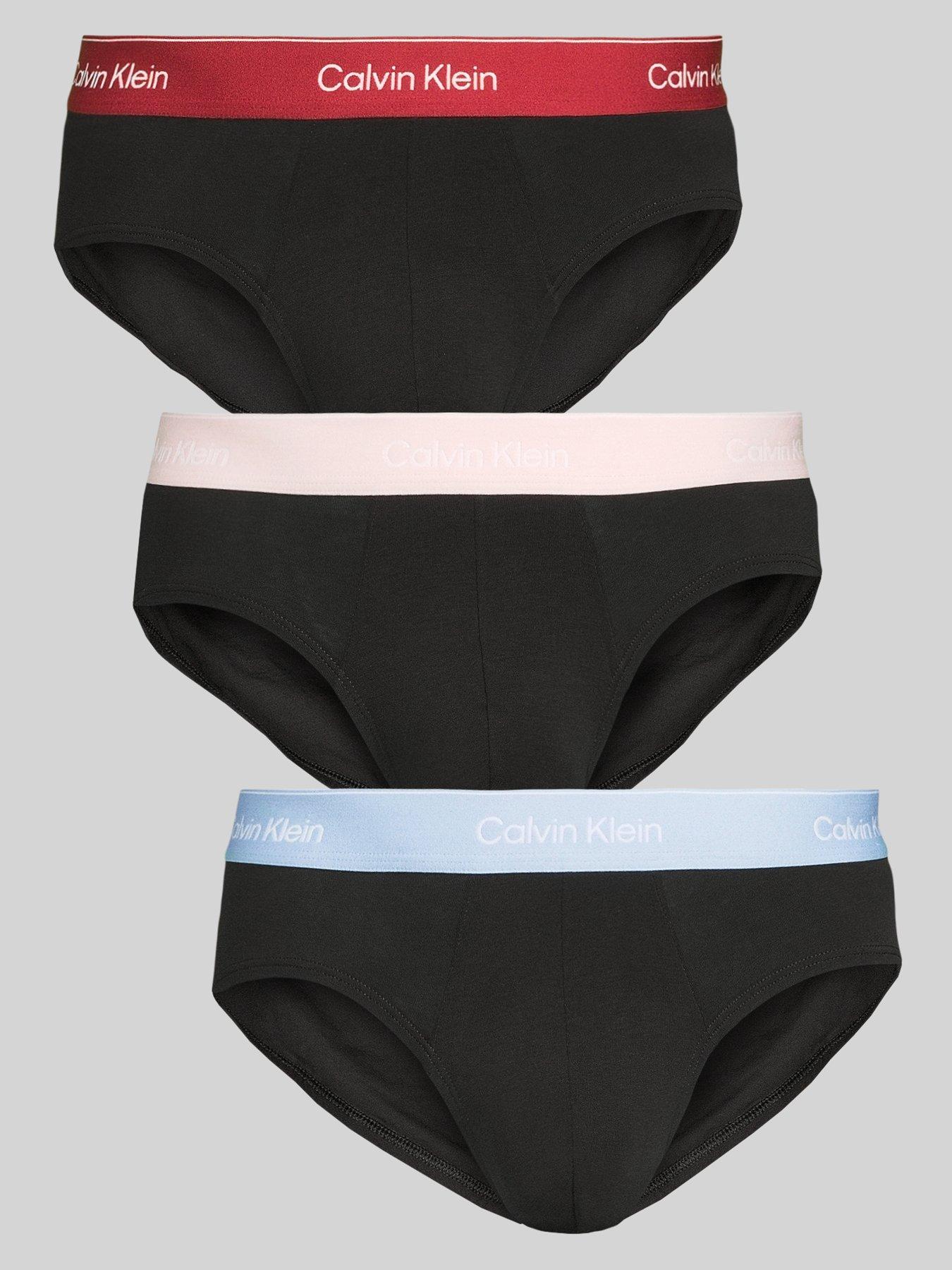 undefined Underwear 3 Pack Icon Cotton Stretch Hip Briefs - Black
