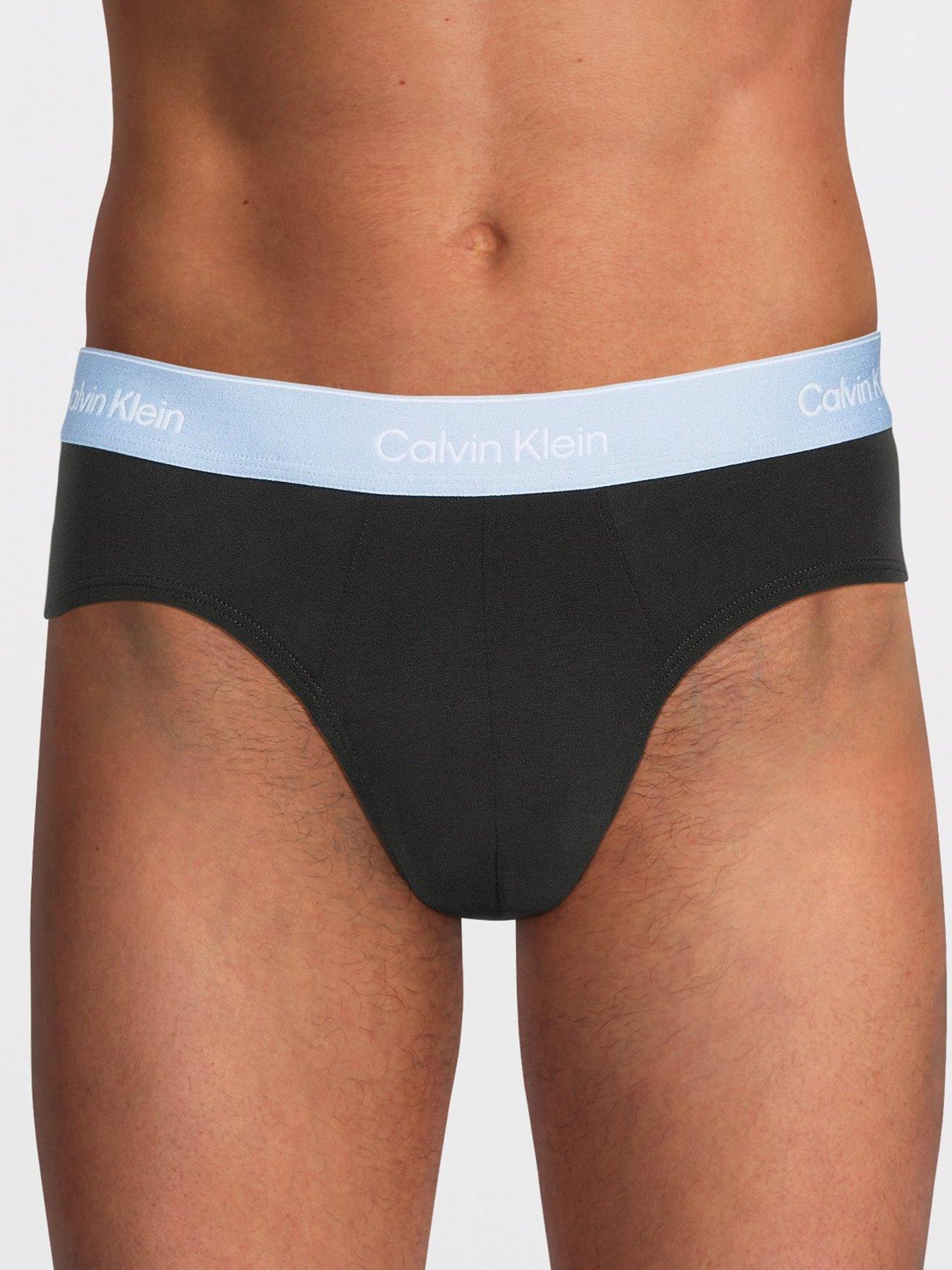 Image 2 of 3 of Calvin Klein Underwear 3 Pack Icon Cotton Stretch Hip Briefs - Black