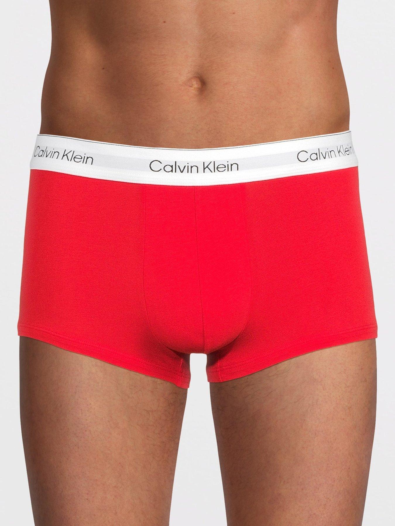  image of calvin-klein-underwear-3-packs-icon-cotton-stretch-low-rise-trunks-red