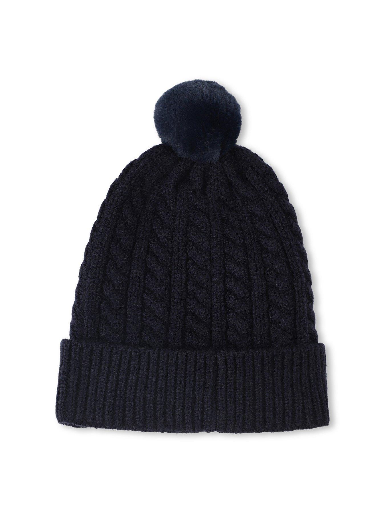 back image of boss-baby-boys-logo-pom-pom-hat-navy