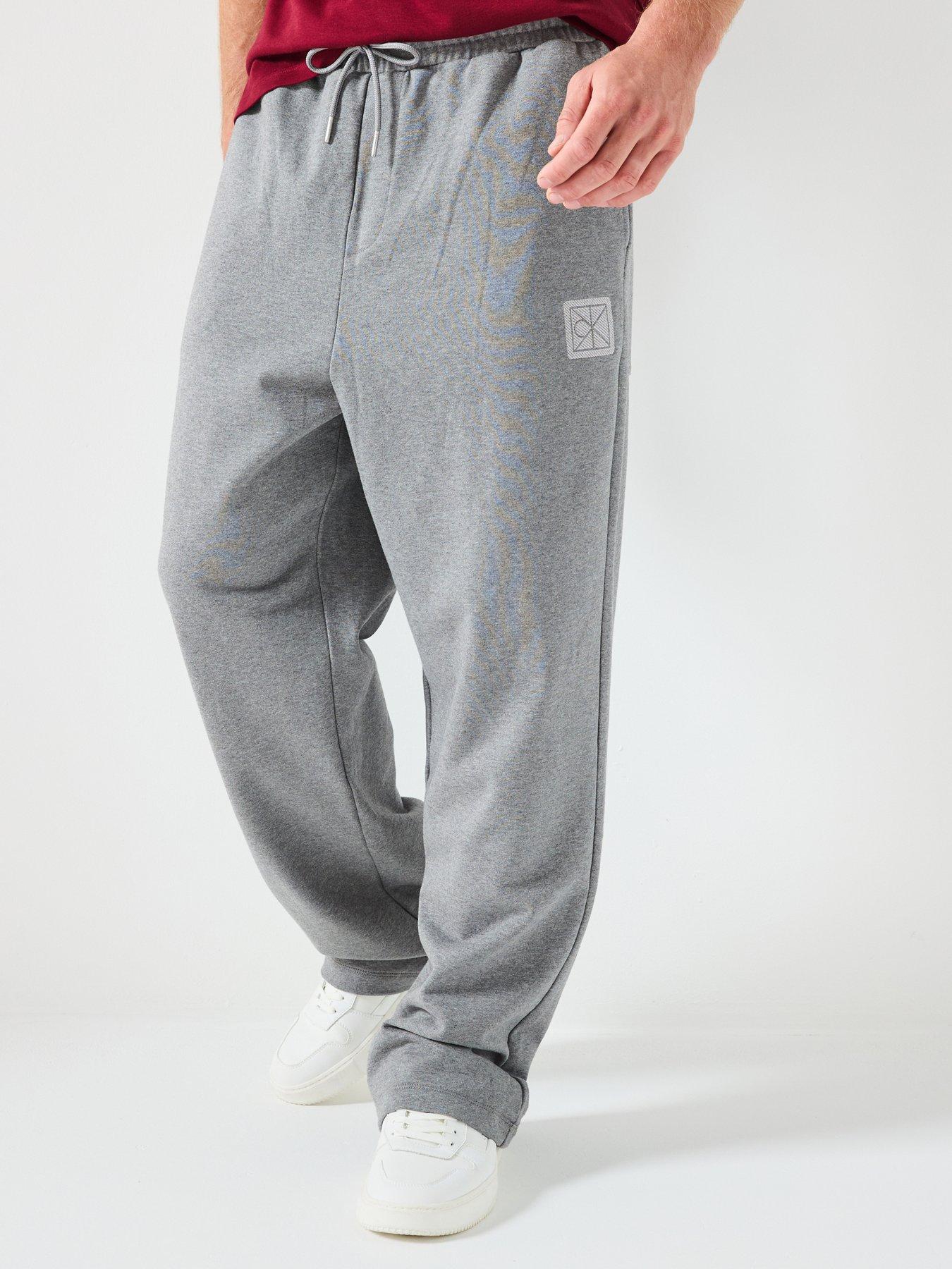 undefined Calvin Klein Premium Terry Ck Emblem Joggers - Grey