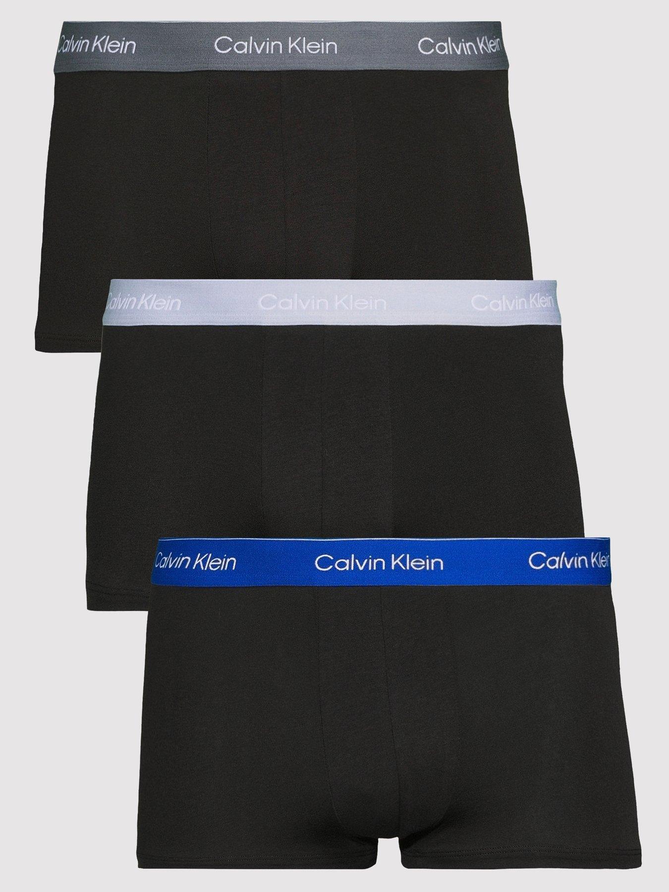 Calvin Klein Underwear 3 Pack Icon Cotton Stretch Low Rise Trunks - Black