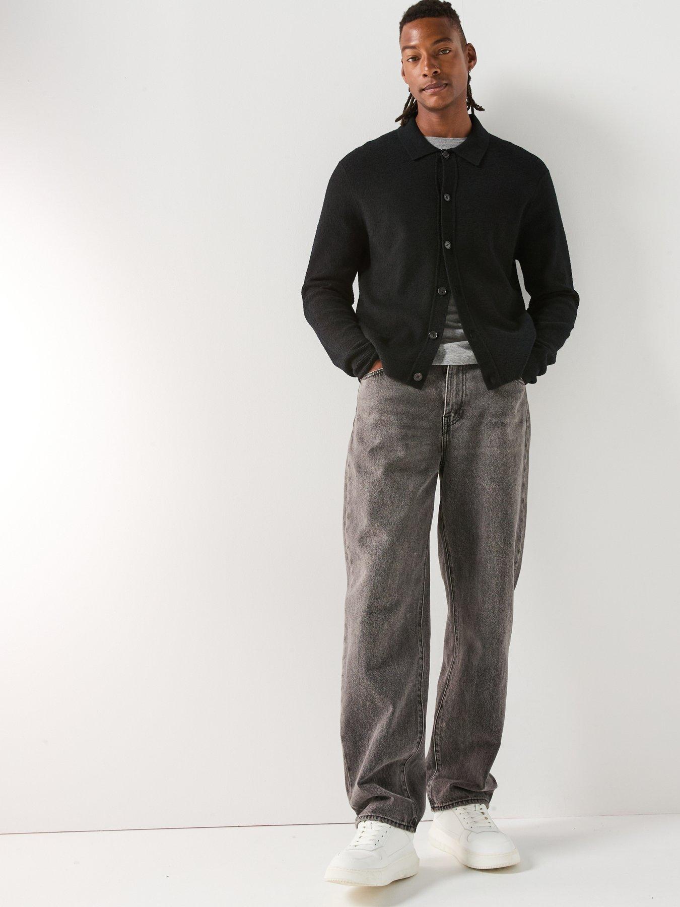 Image 3 of 6 of Calvin Klein Boucle Button Front Knitted Cardigan - Black