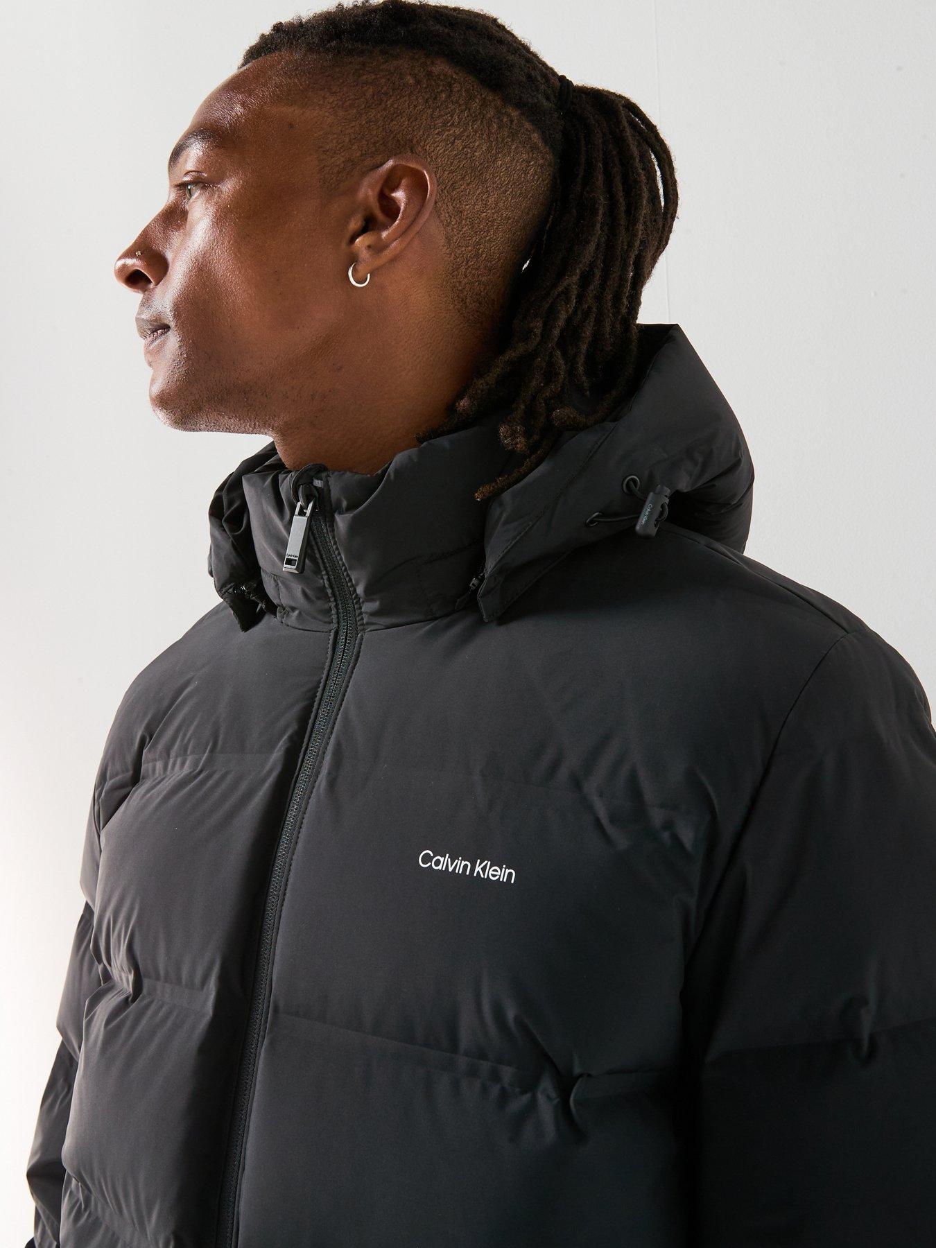 Image 4 of 6 of Calvin Klein Hooded Quilted Puffer Jacket - Black