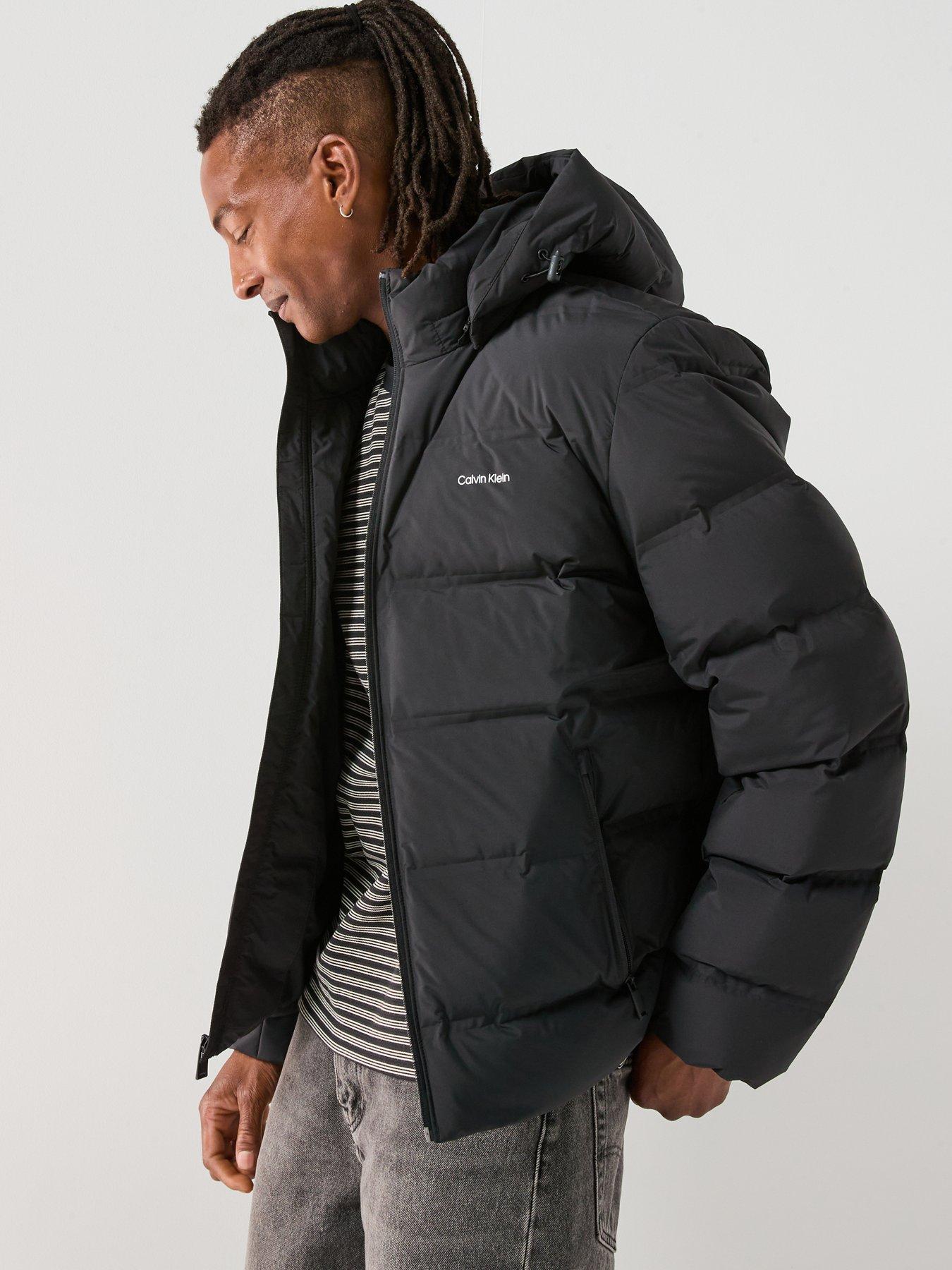 Image 6 of 6 of Calvin Klein Hooded Quilted Puffer Jacket - Black