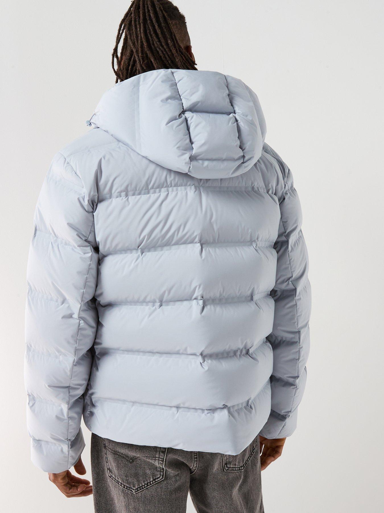 Image 2 of 6 of Calvin Klein Hooded Quilted Puffer Jacket - Light Grey