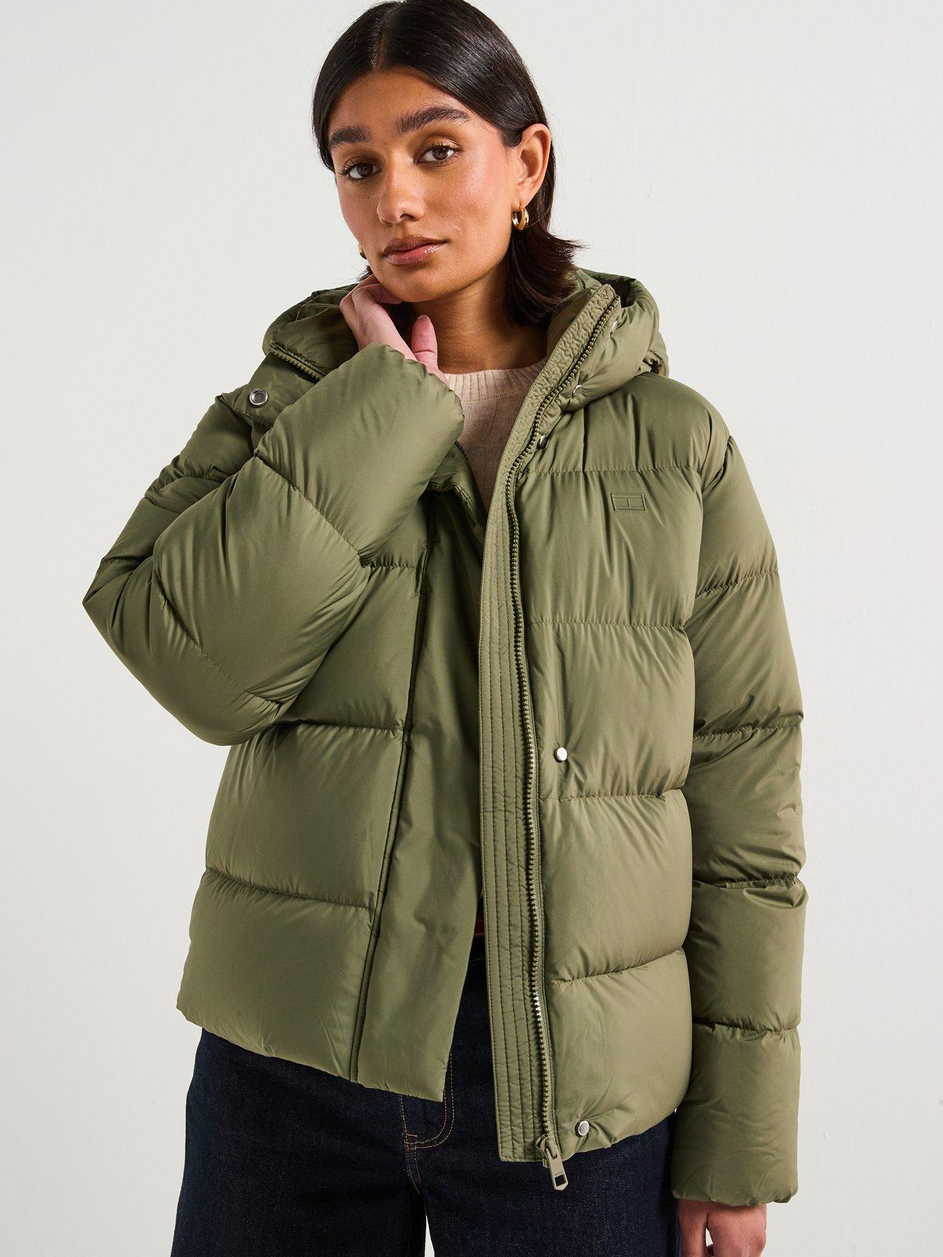 Image 5 of 6 of Tommy Hilfiger Modern Down Padded Coat - Green