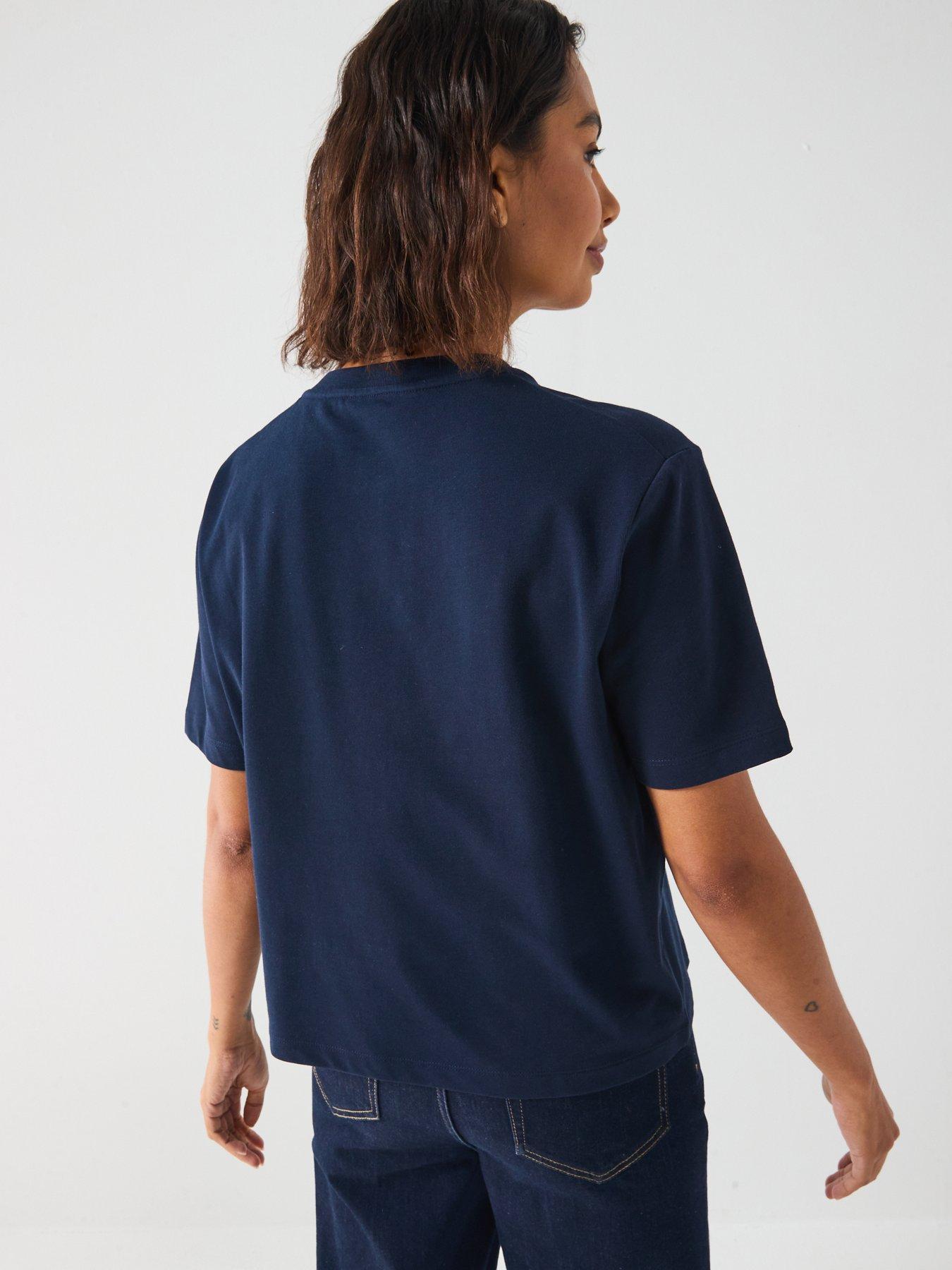  image of tommy-hilfiger-varsity-crest-realx-short-sleeve-t-shirt-blue