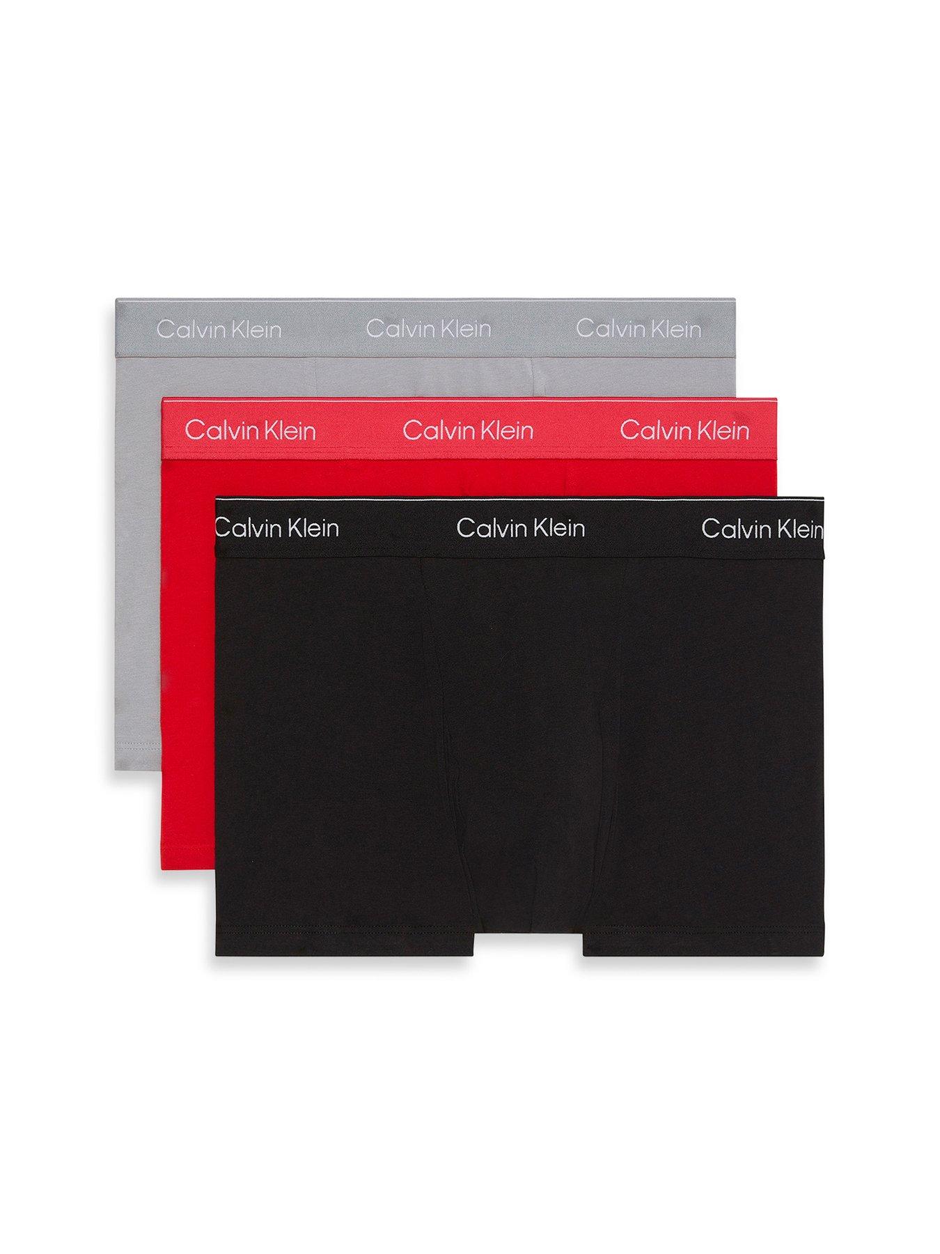 Calvin Klein Underwear 3-Pack Relaxed Dart Icon Cotton Stretch Trunks - Assorted