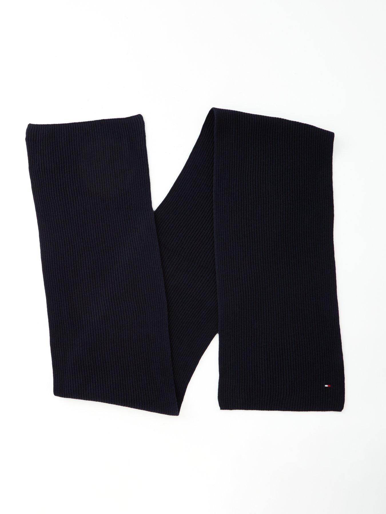 back image of tommy-hilfiger-pima-cotton-flag-scarf-black