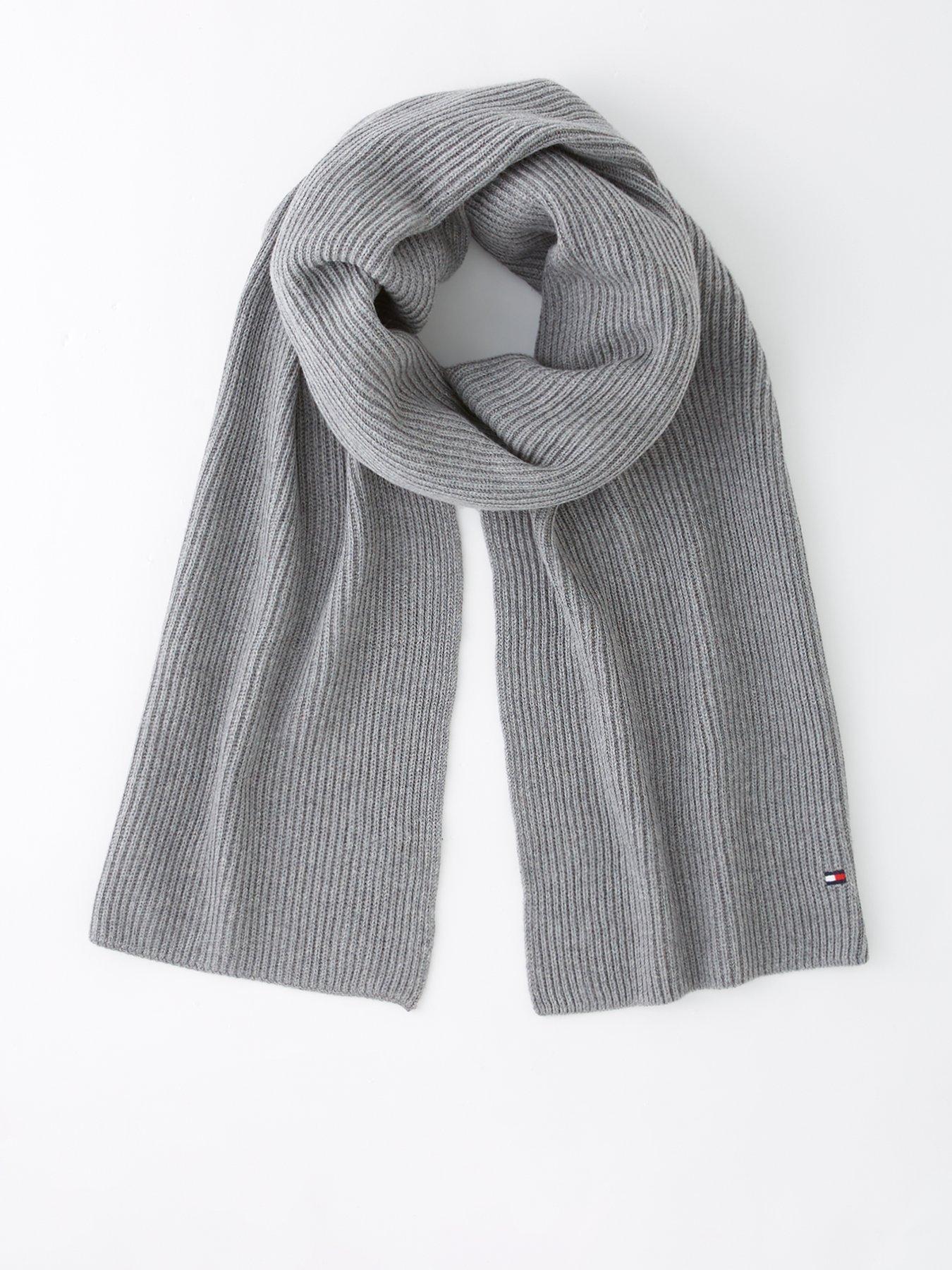 Image 1 of 3 of Tommy Hilfiger Pima Cotton Flag Scarf - Grey