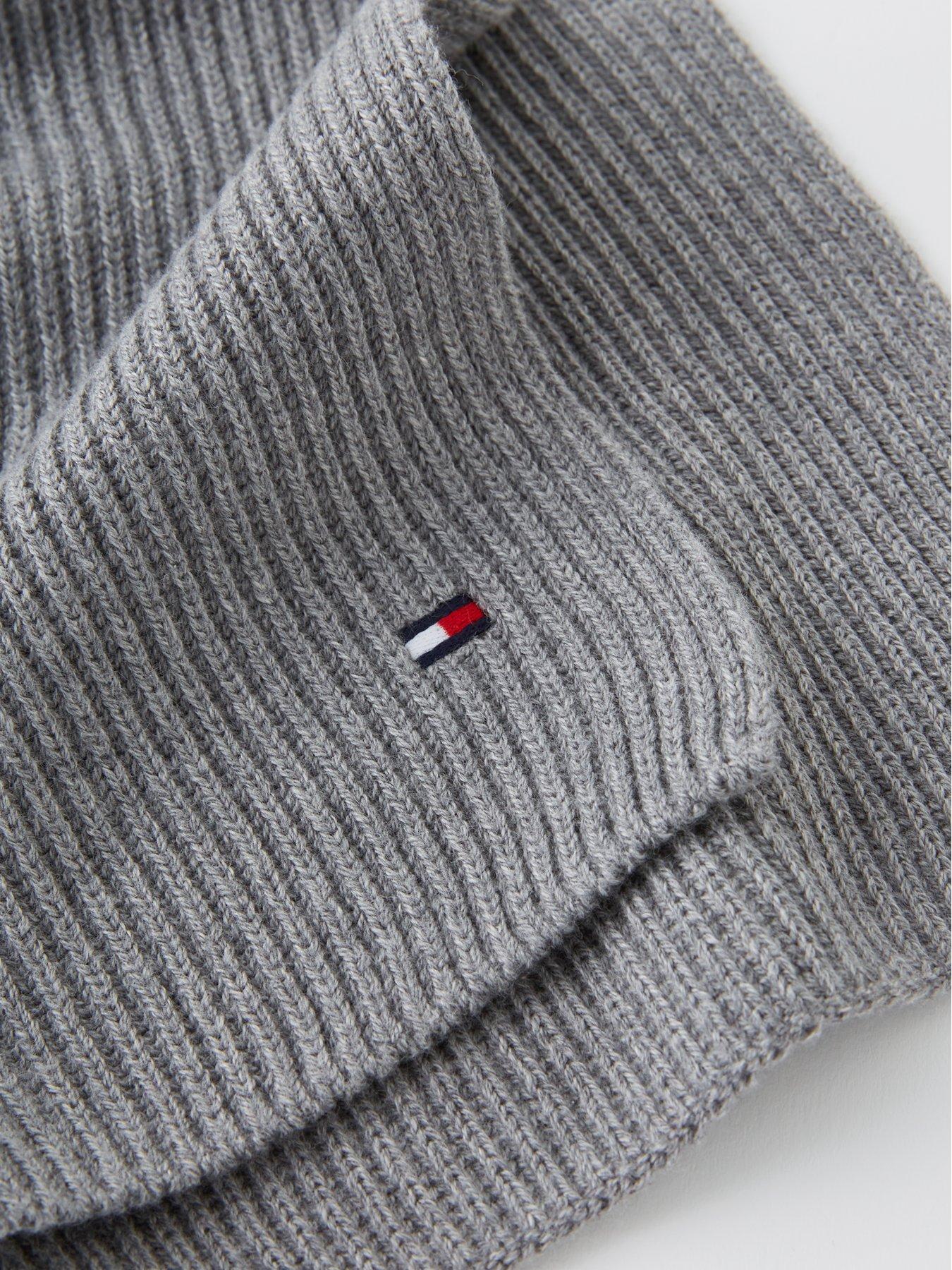 Image 2 of 3 of Tommy Hilfiger Pima Cotton Flag Scarf - Grey